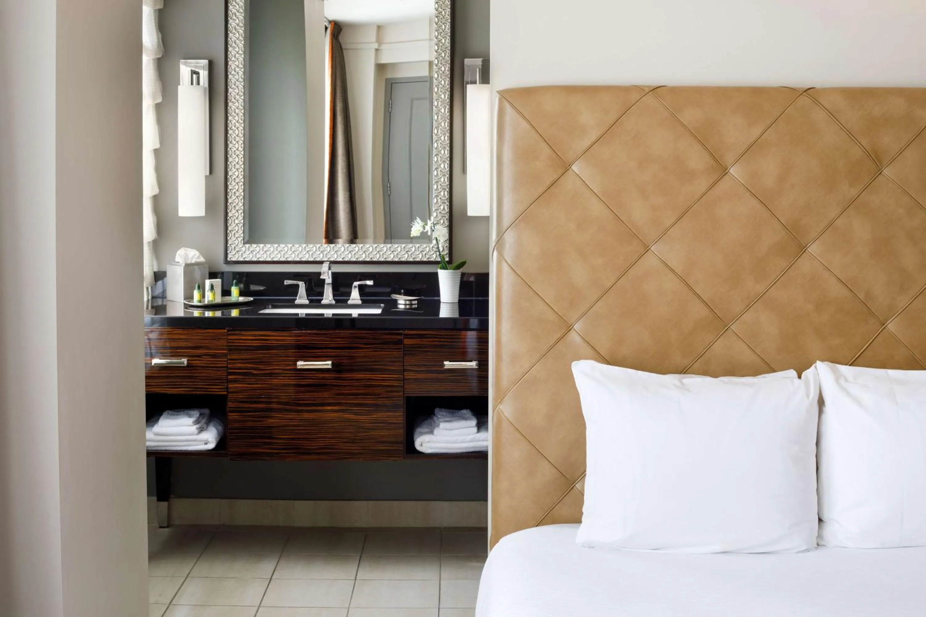 Bed in Colcord Hotel Oklahoma City, Curio Collection by Hilton