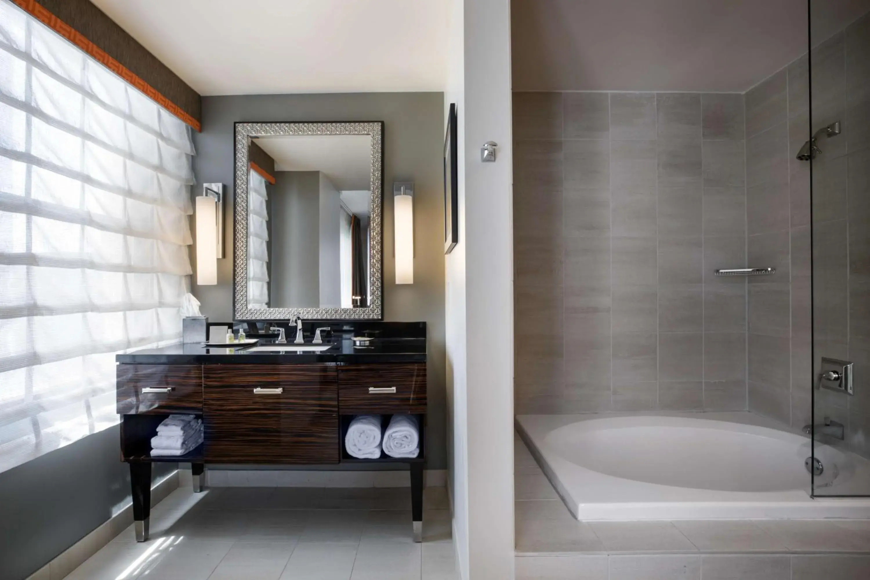 Bathroom in Colcord Hotel Oklahoma City, Curio Collection by Hilton Bathroom in Colcord Hotel Oklahoma City, Curio Collection by Hilton