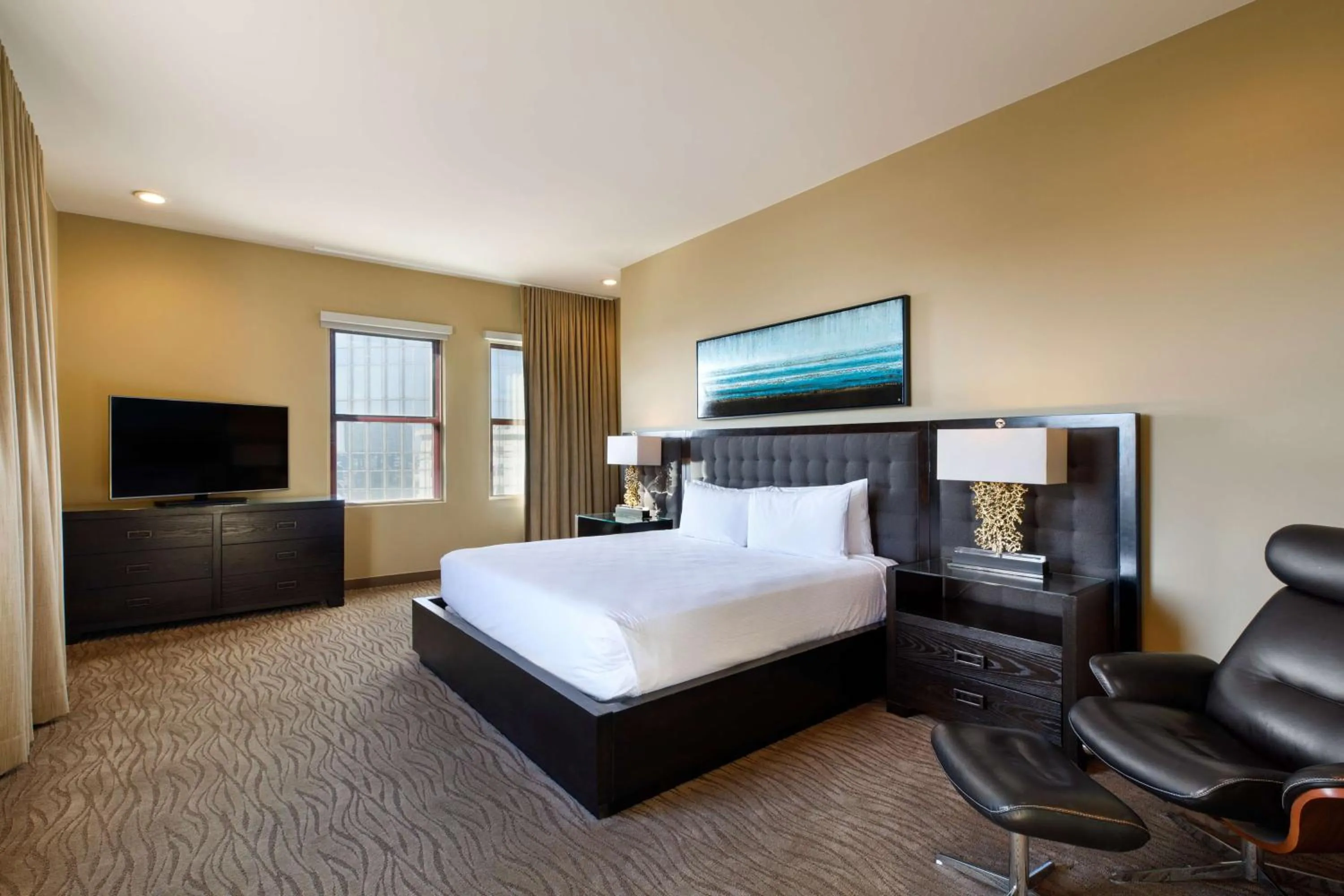 Bed in Colcord Hotel Oklahoma City, Curio Collection by Hilton