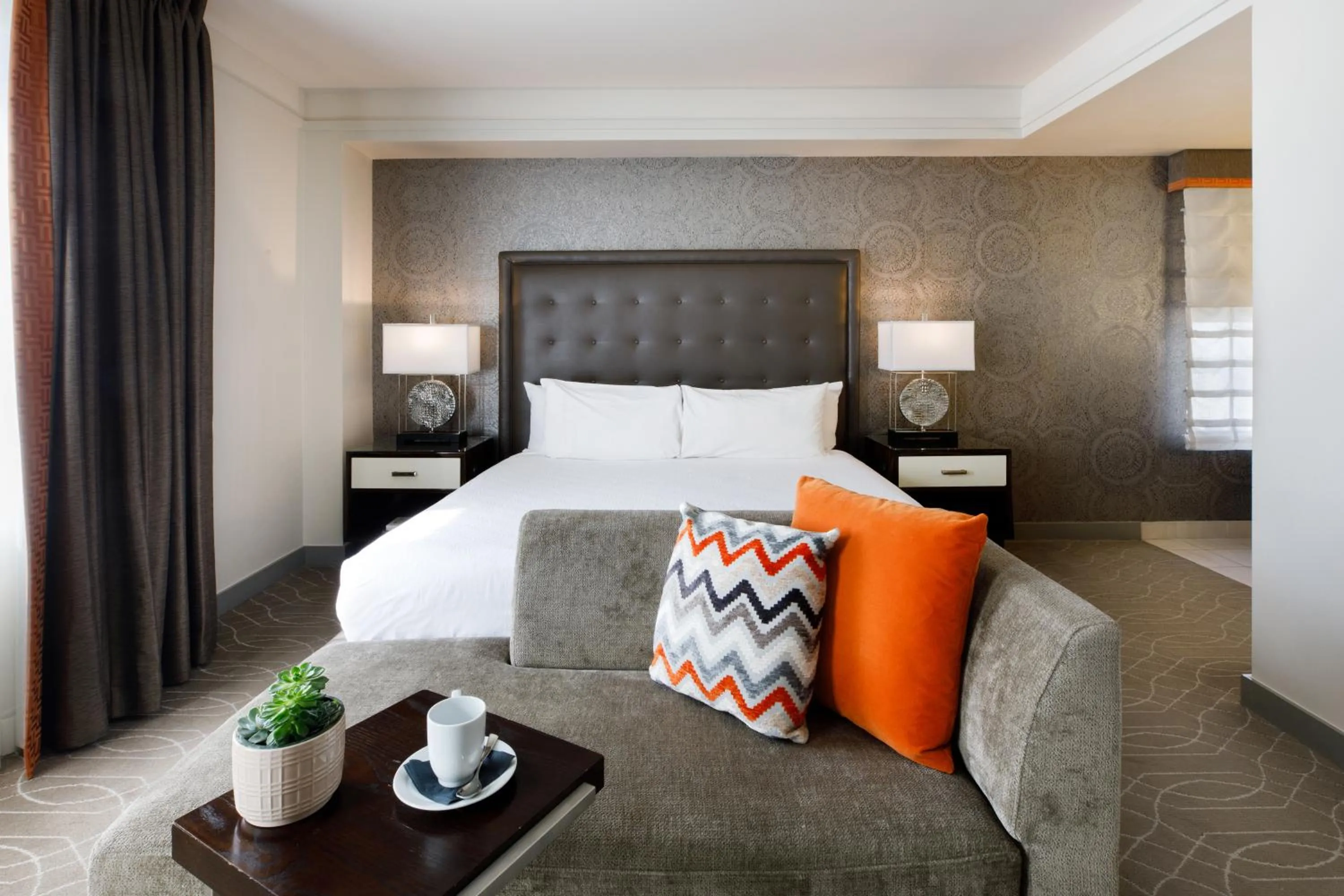 Bed in Colcord Hotel Oklahoma City, Curio Collection by Hilton