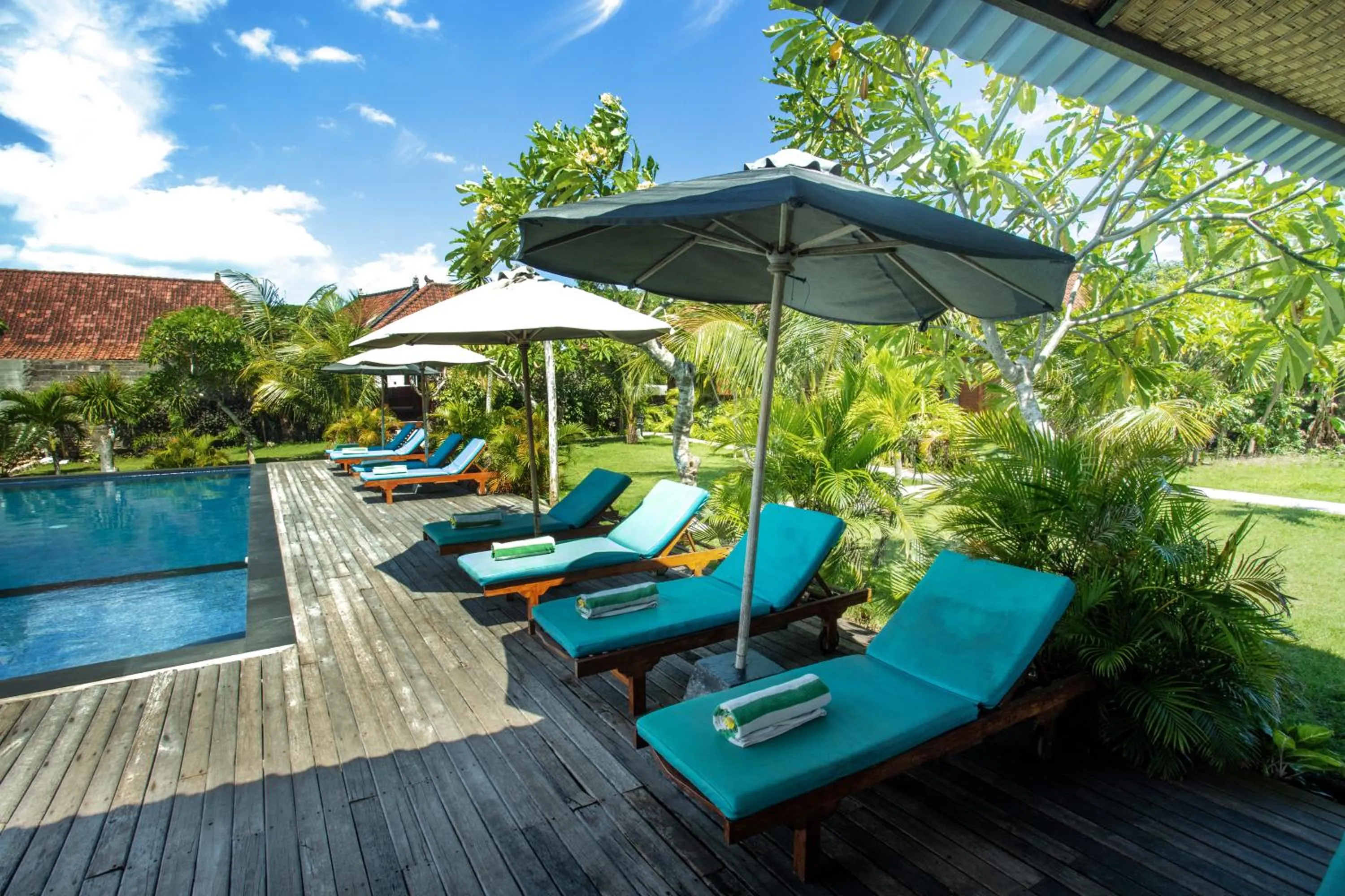 Swimming pool in D'Muncuk Huts Lembongan