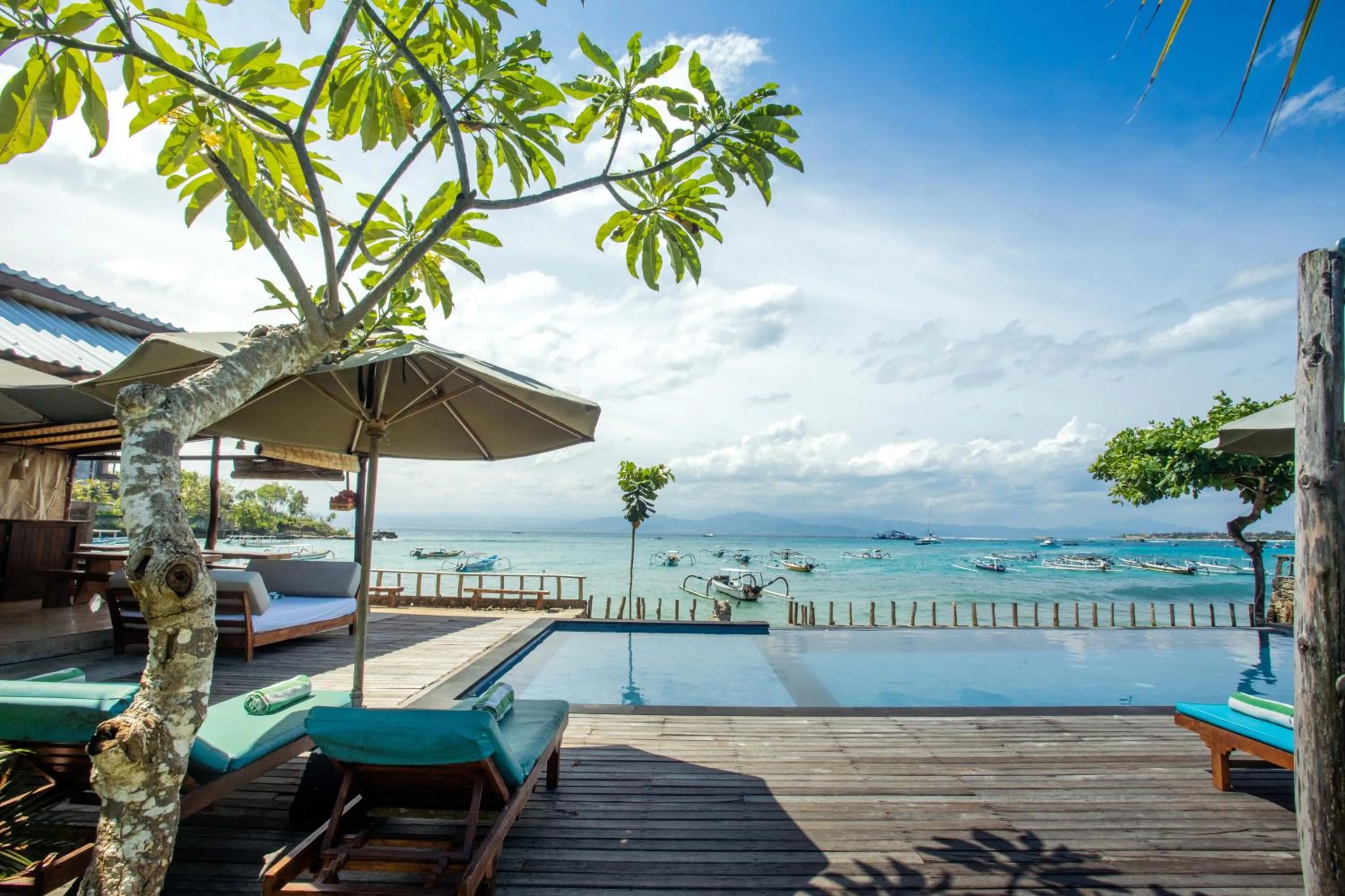 Sea view in D'Muncuk Huts Lembongan