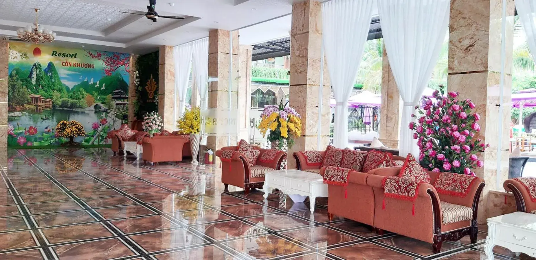 Living room in Con Khuong Resort Can Tho Living room in Con Khuong Resort Can Tho
