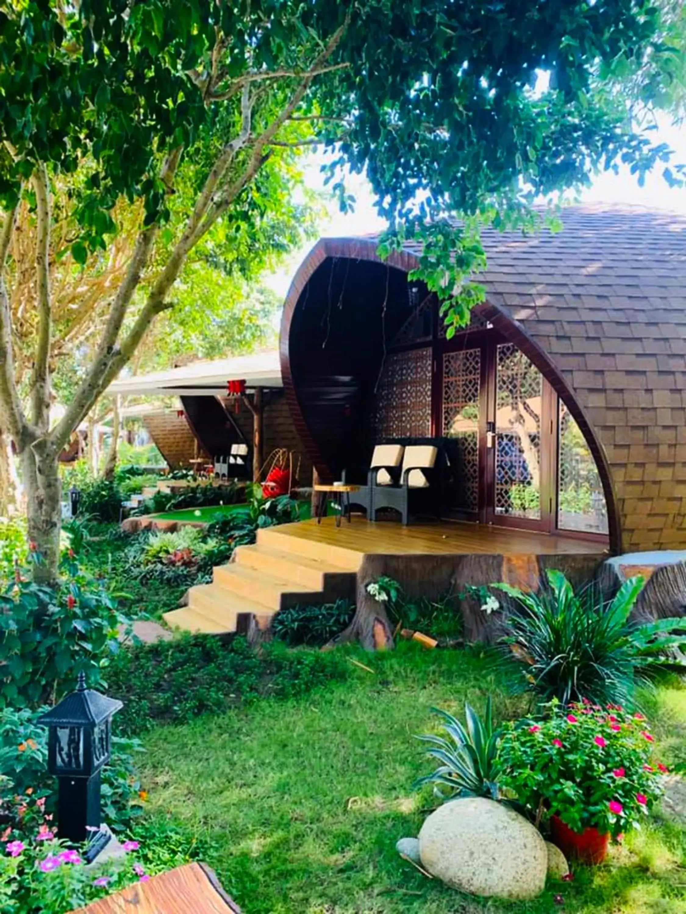 Garden view in Con Khuong Resort Can Tho Garden view in Con Khuong Resort Can Tho