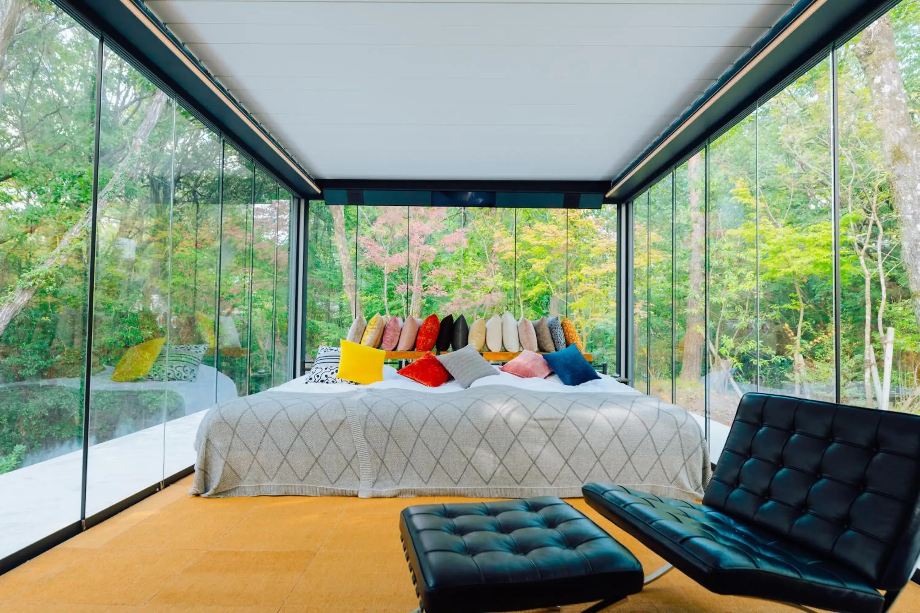 Bed in Yufuin Glamping COMOREBI Bed in Yufuin Glamping COMOREBI