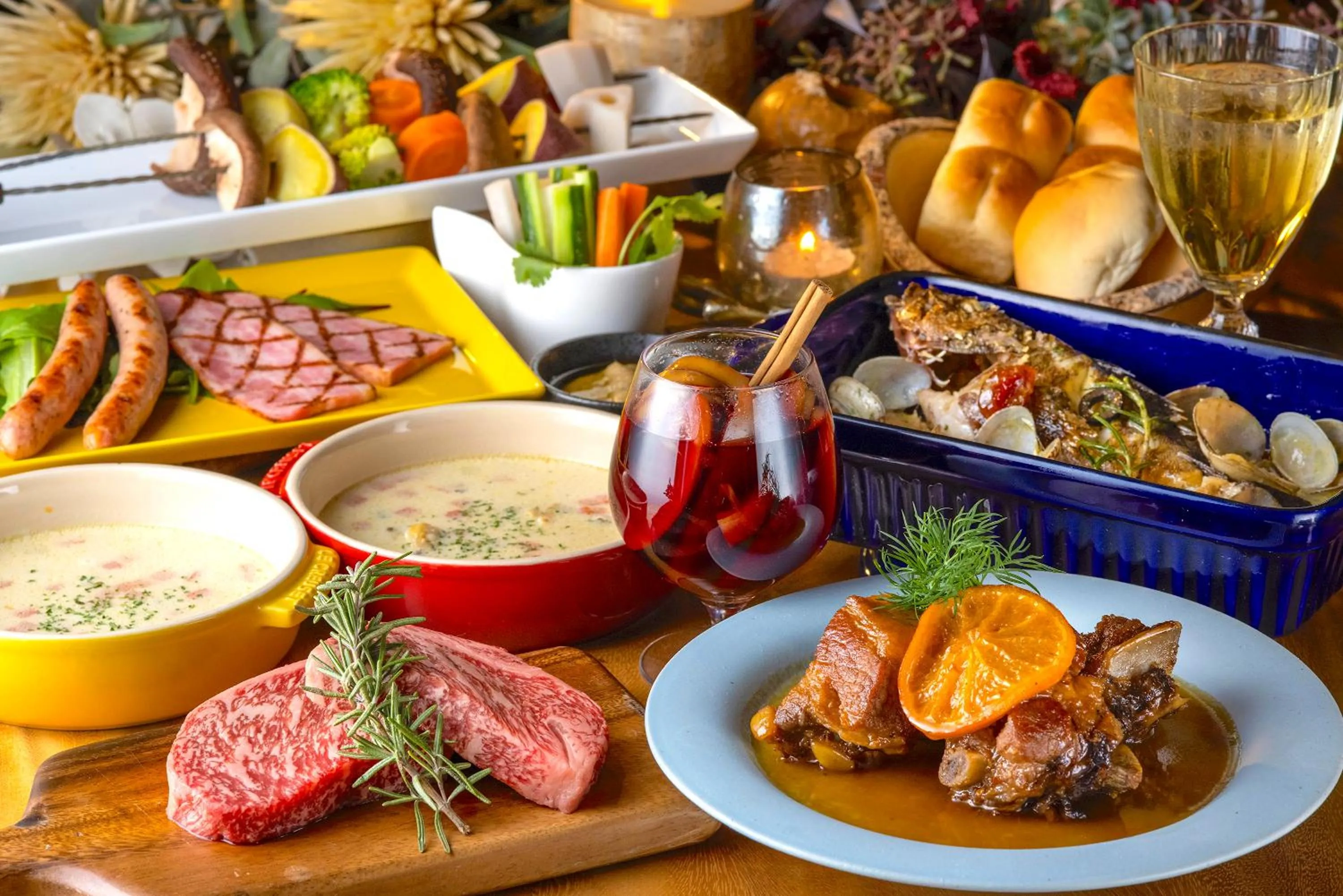 Dinner in Yufuin Glamping COMOREBI