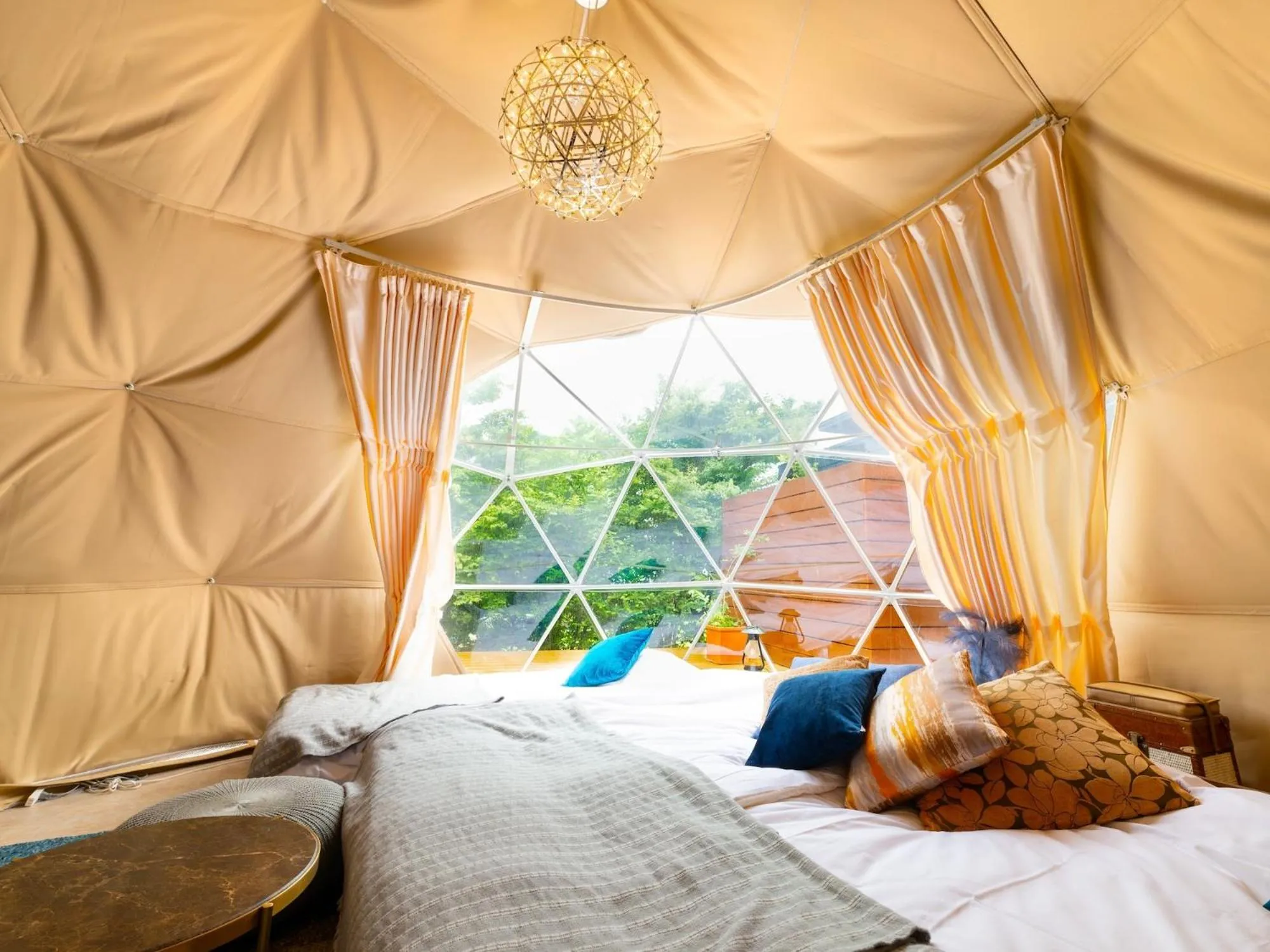 Photo of the whole room, Bed in Yufuin Glamping COMOREBI
