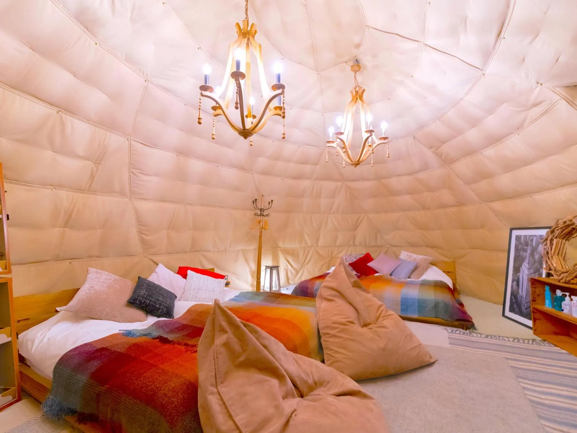 Photo of the whole room, Bed in Yufuin Glamping COMOREBI