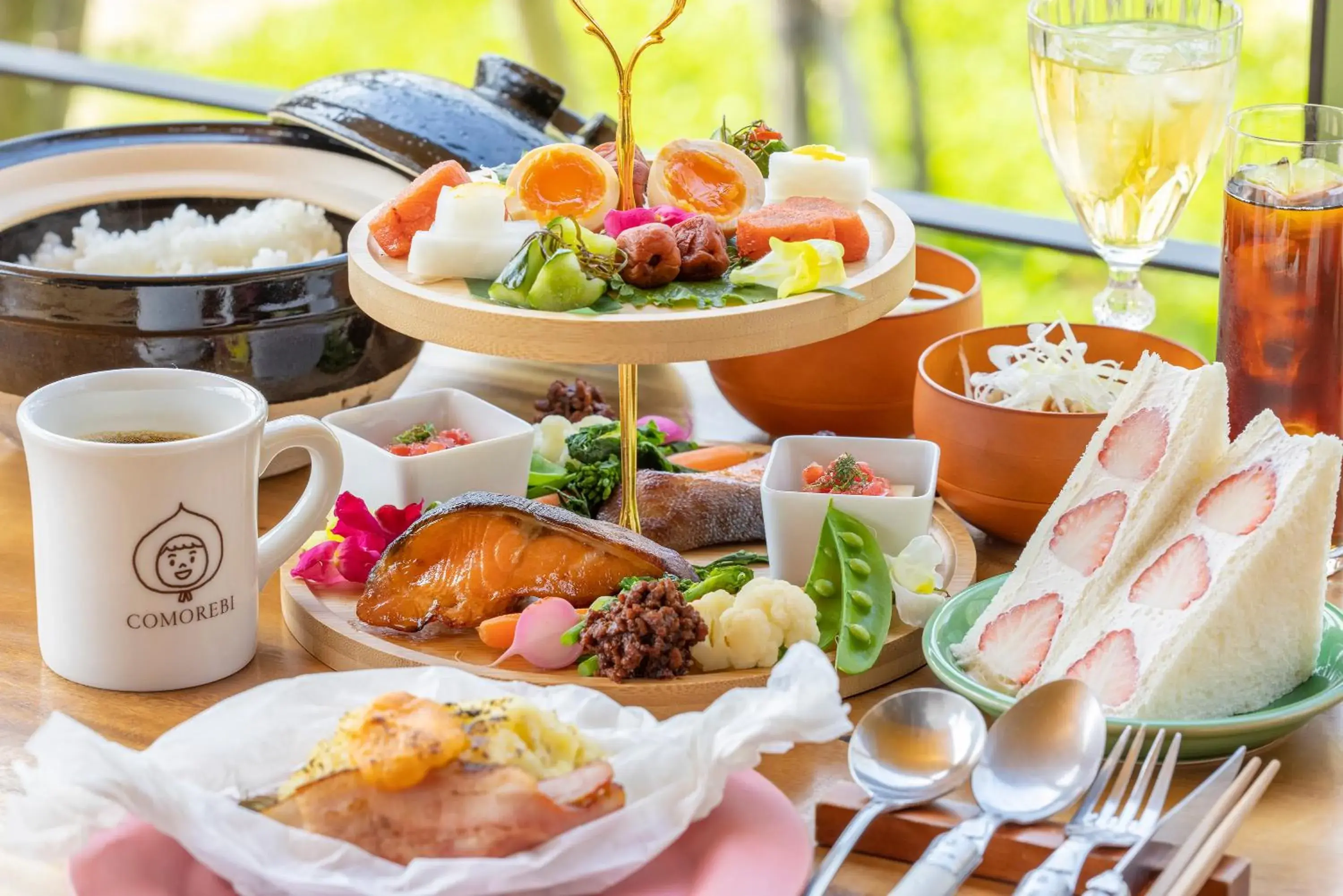 Breakfast in Yufuin Glamping COMOREBI Breakfast in Yufuin Glamping COMOREBI