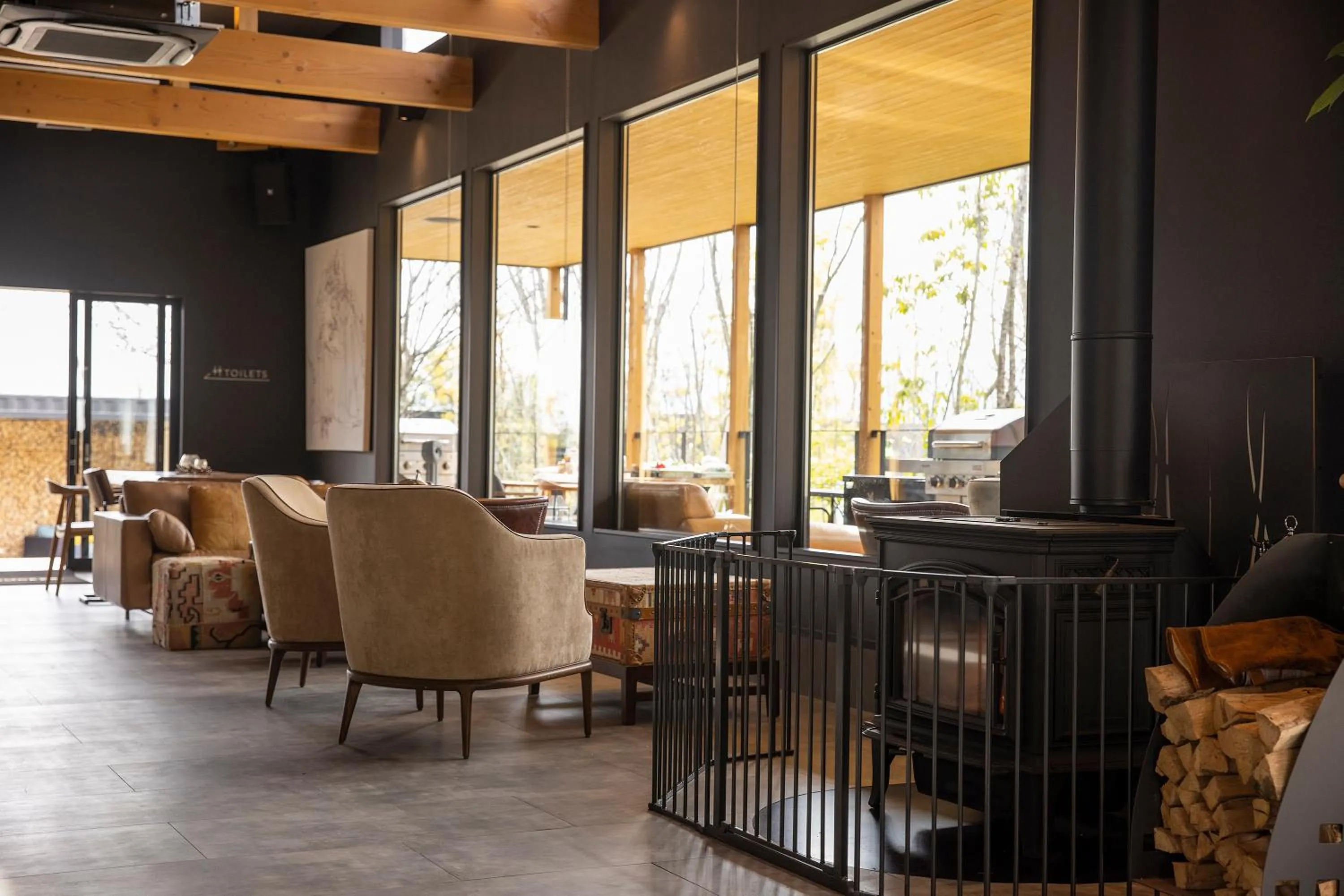 Lobby or reception in Yufuin Glamping COMOREBI