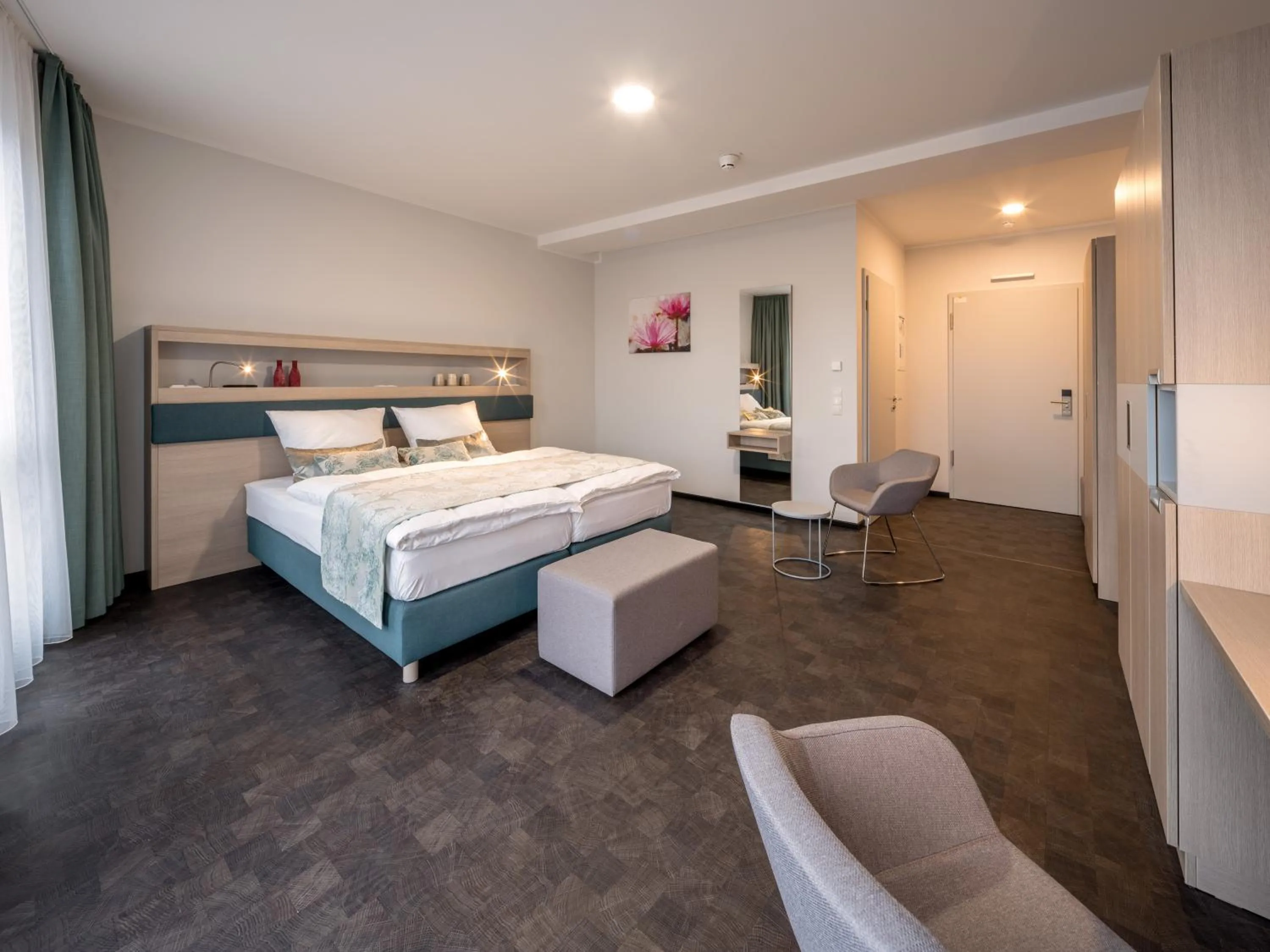 Bed in RS-HOTEL - smart & modern Hotel Apartments