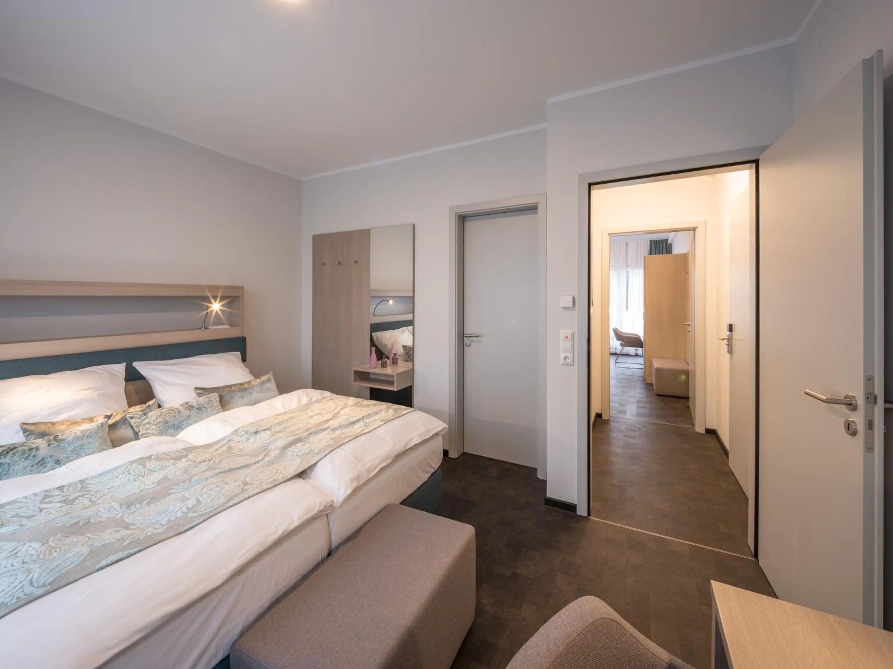 Bed in RS-HOTEL - smart & modern Hotel Apartments