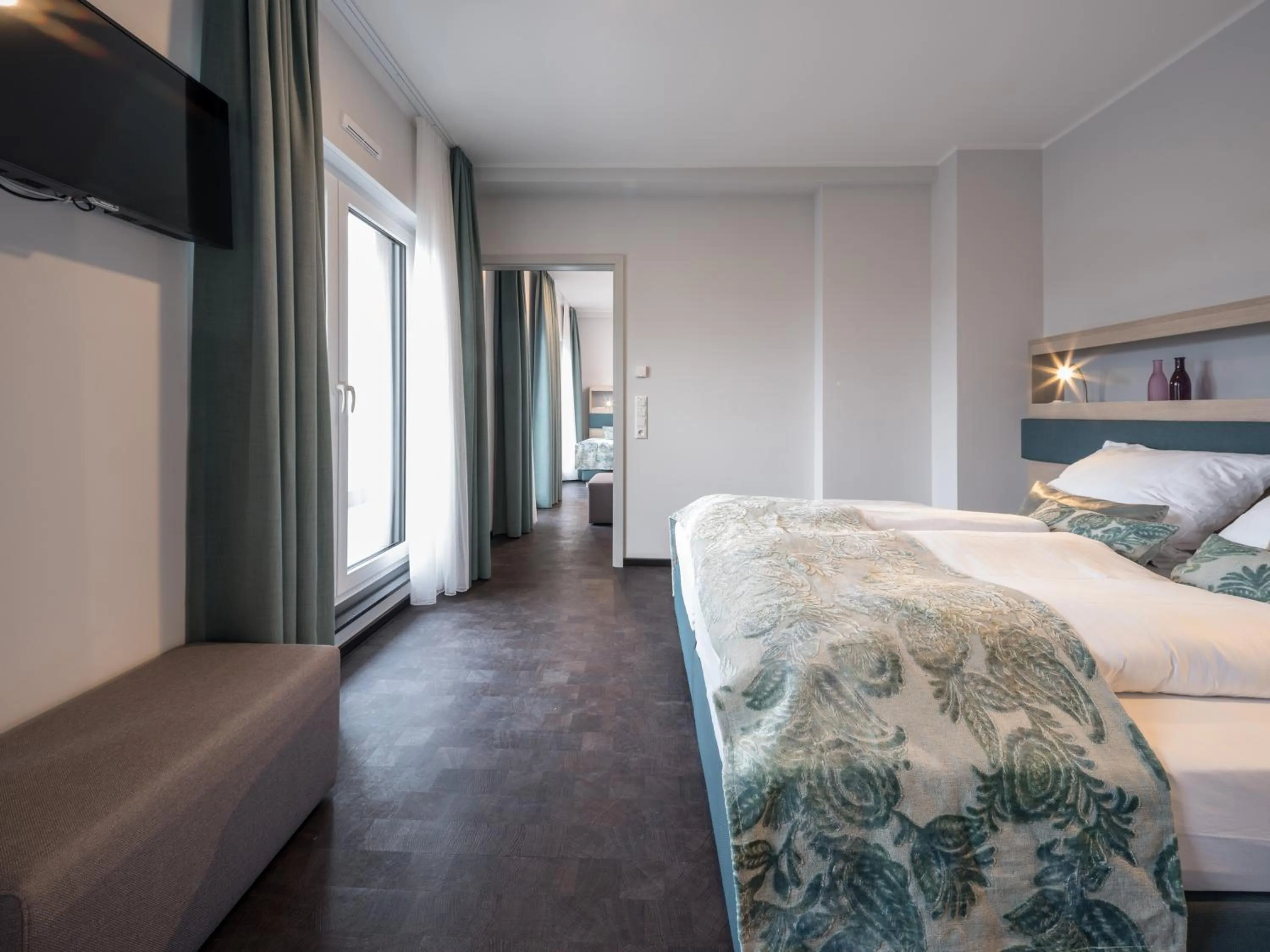 Bed in RS-HOTEL - smart & modern Hotel Apartments