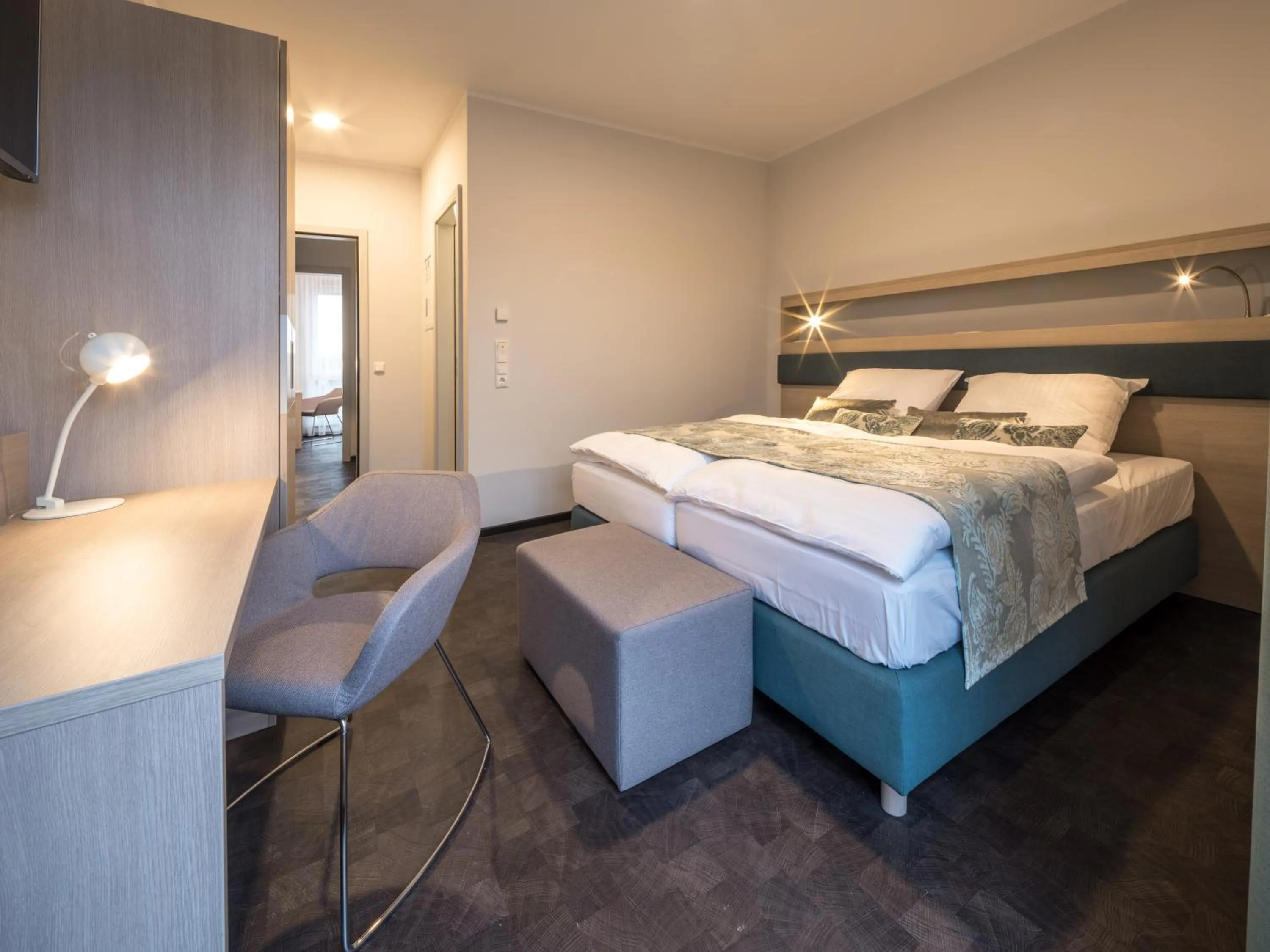 Bed in RS-HOTEL - smart & modern Hotel Apartments