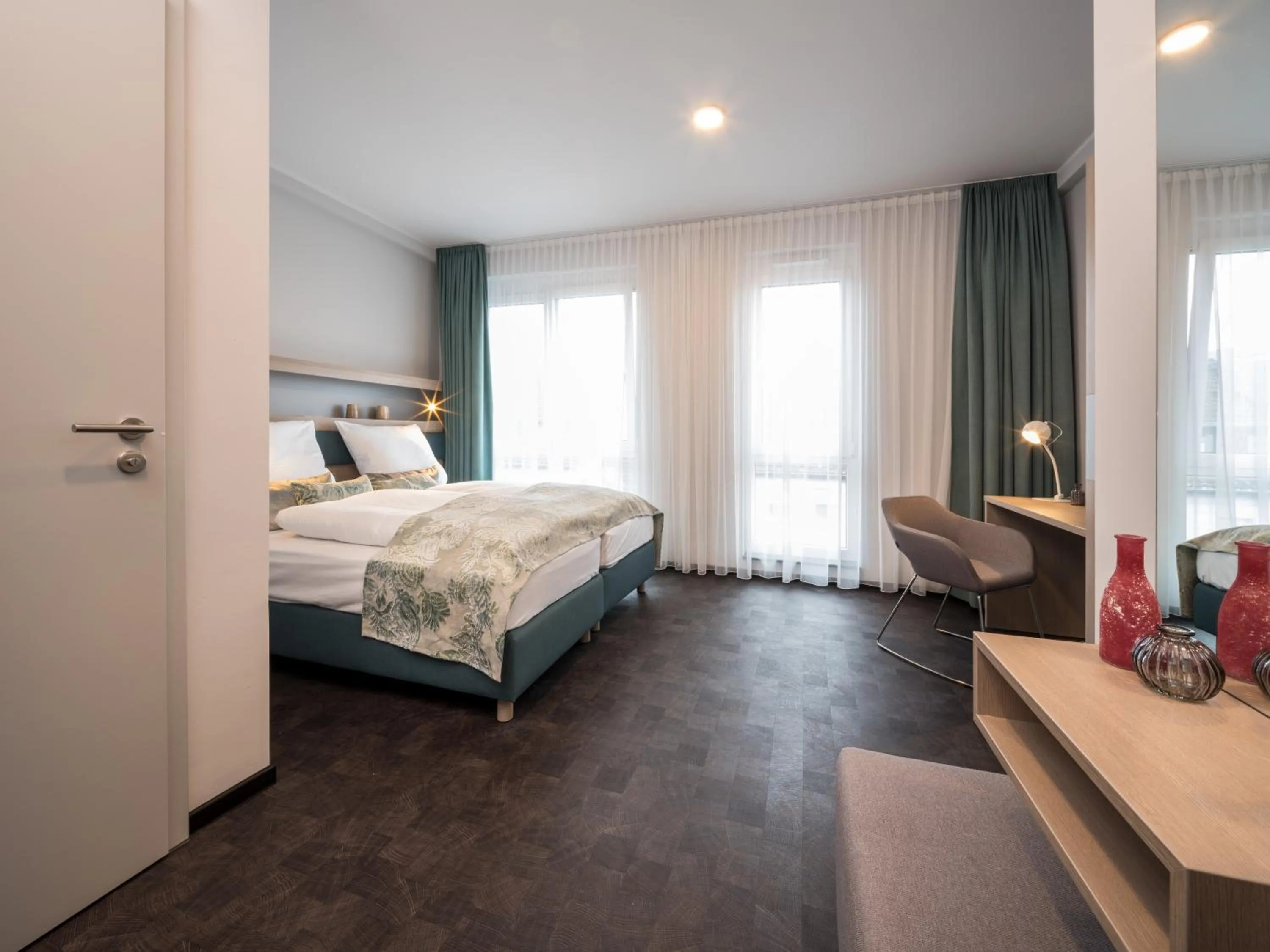 Bed in RS-HOTEL - smart & modern Hotel Apartments