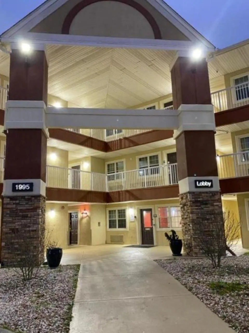 Property building in Suburban Studios Winston-Salem near Hanes Mall