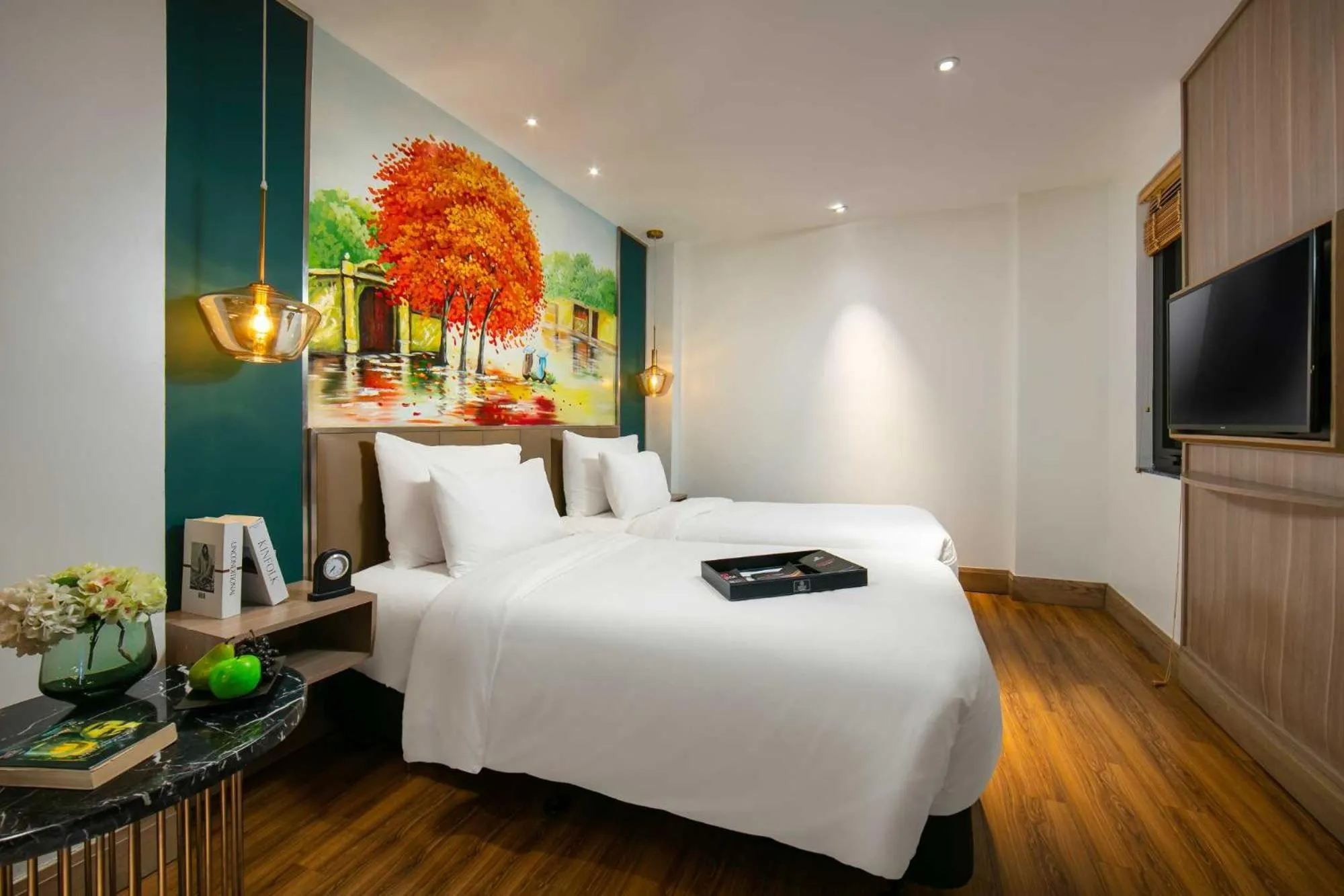 Communal lounge/ TV room, Bed in Aurora Premium - A Lifestyle Hotel