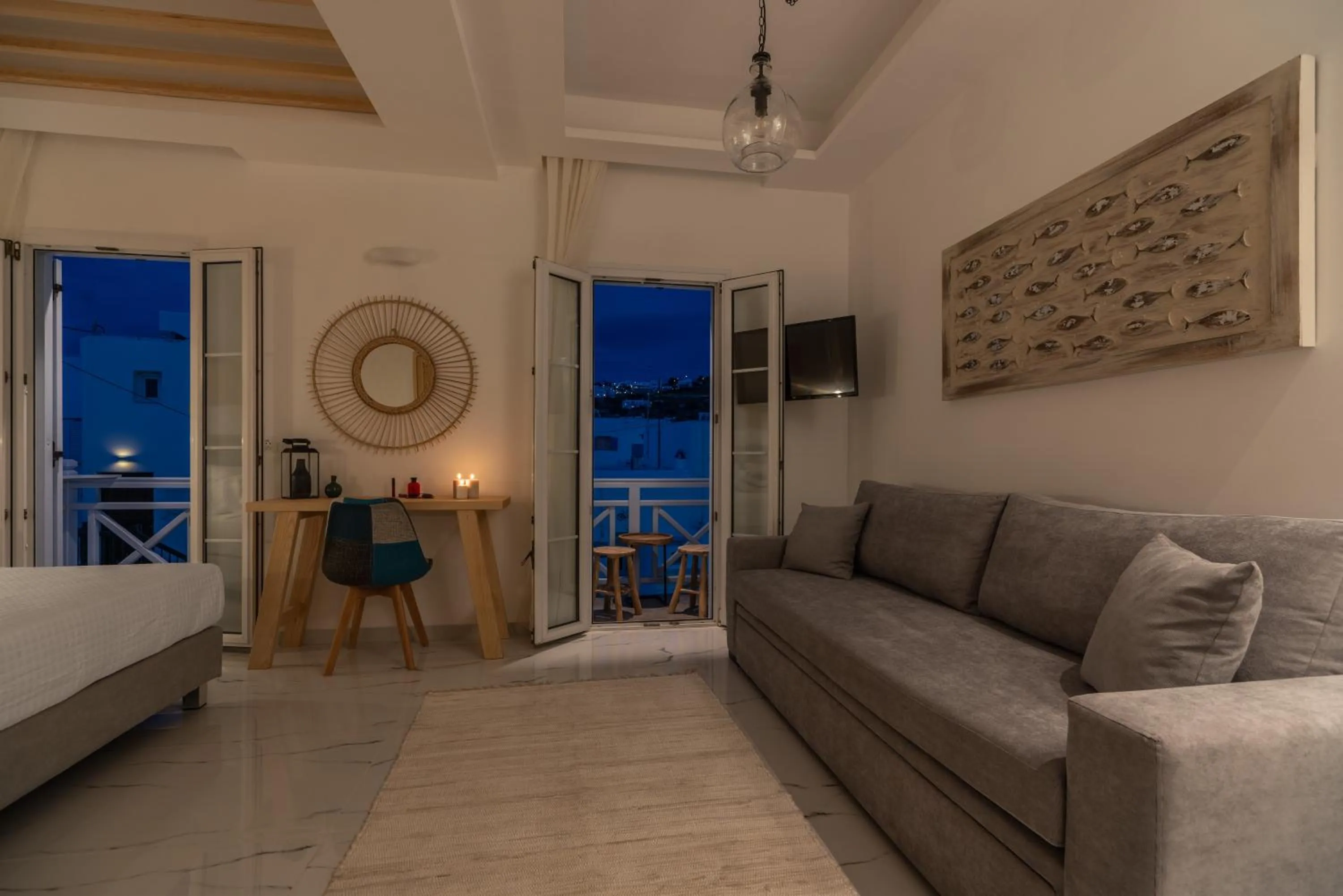 Seating area in Central Suites Mykonos