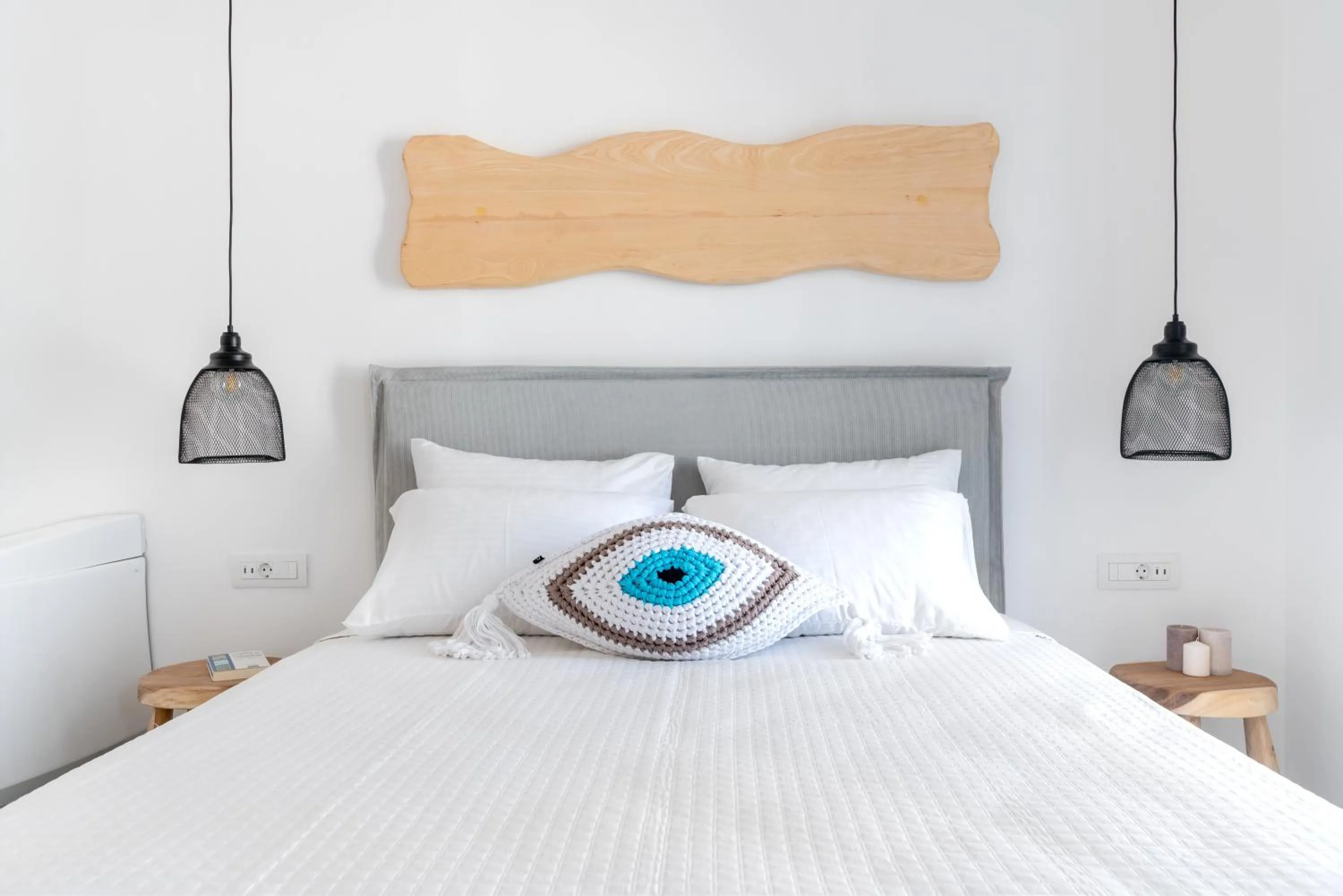 Bed in Central Suites Mykonos