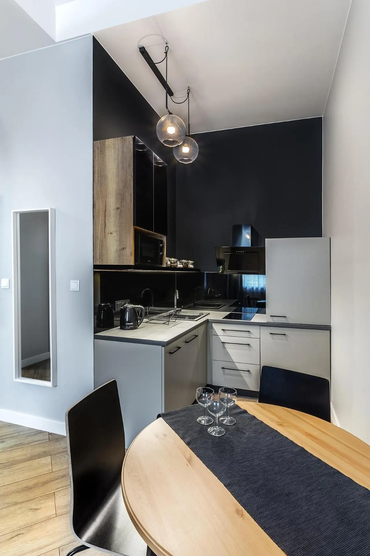 Kitchen or kitchenette in Apartamenty Nowa Kamienica Częstochowa Centrum Szymanowskiego 22A