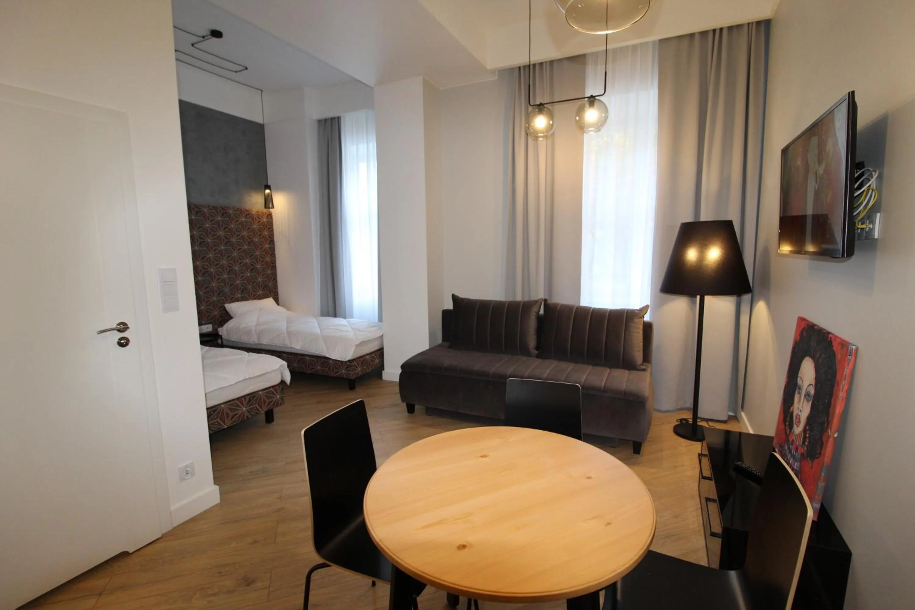 Living room, Bed in Apartamenty Nowa Kamienica Częstochowa Centrum Szymanowskiego 22A