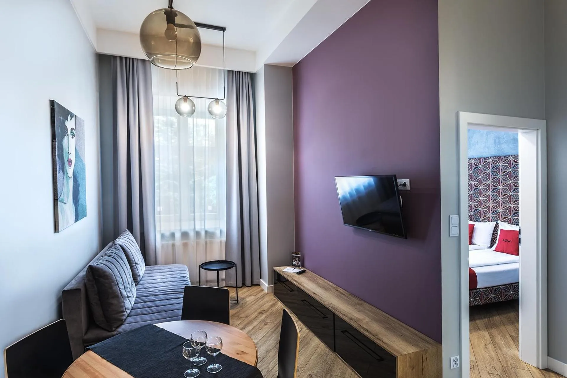 Living room, Bed in Apartamenty Nowa Kamienica Częstochowa Centrum Szymanowskiego 22A