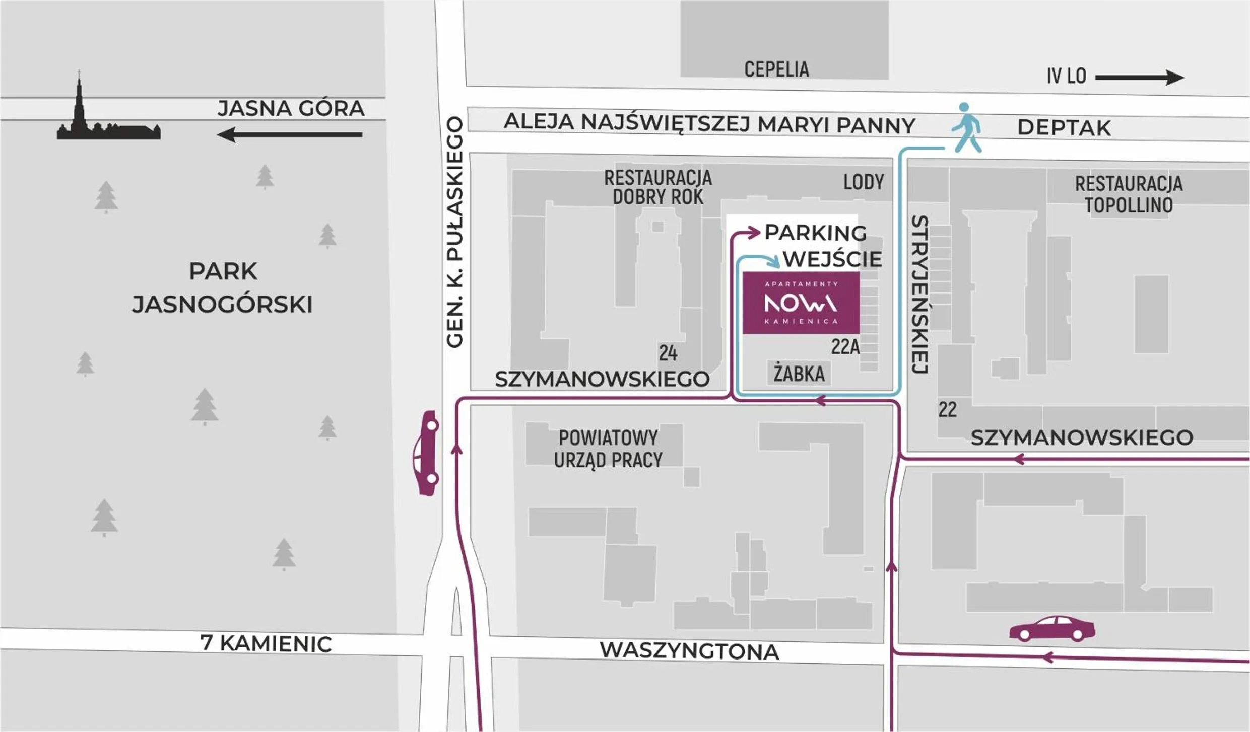 Property building in Apartamenty Nowa Kamienica Częstochowa Centrum Szymanowskiego 22A