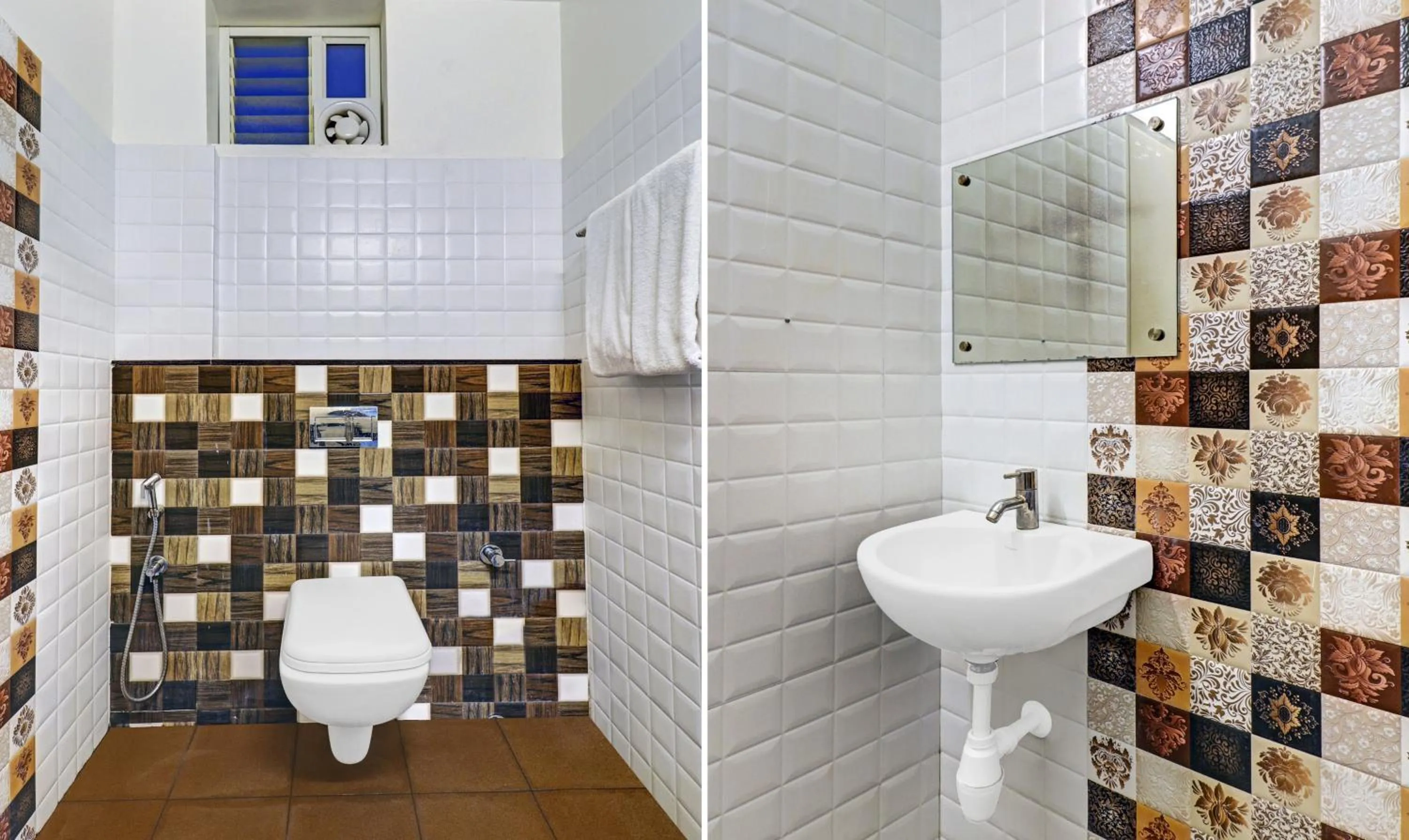 Bathroom in Itsy Hotels Harsha Comforts,600 Mts From Coffee Museum