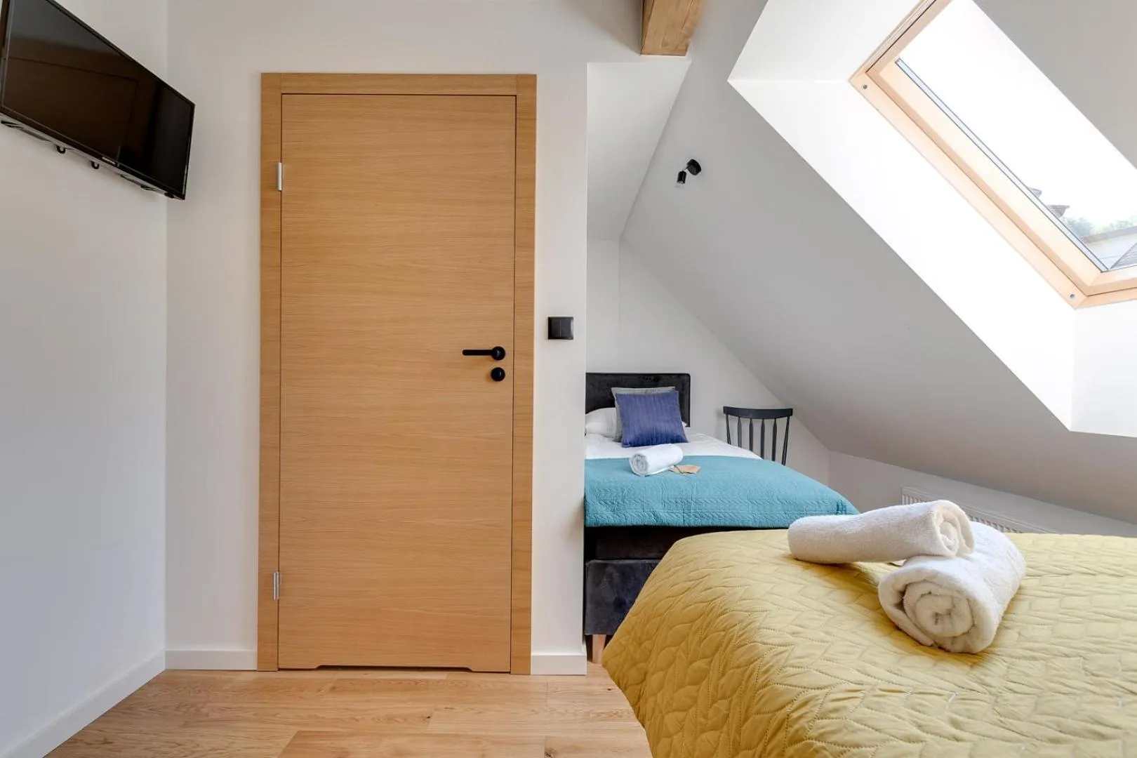 Bed in Biała Owieczka B&B Szczyrk