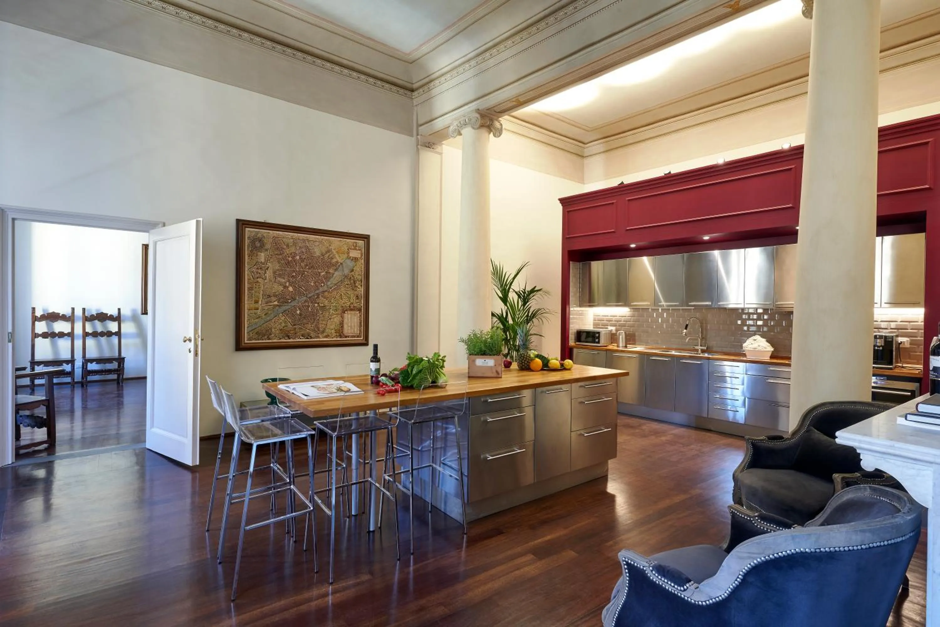 Communal kitchen in Peruzzi Urban Residences