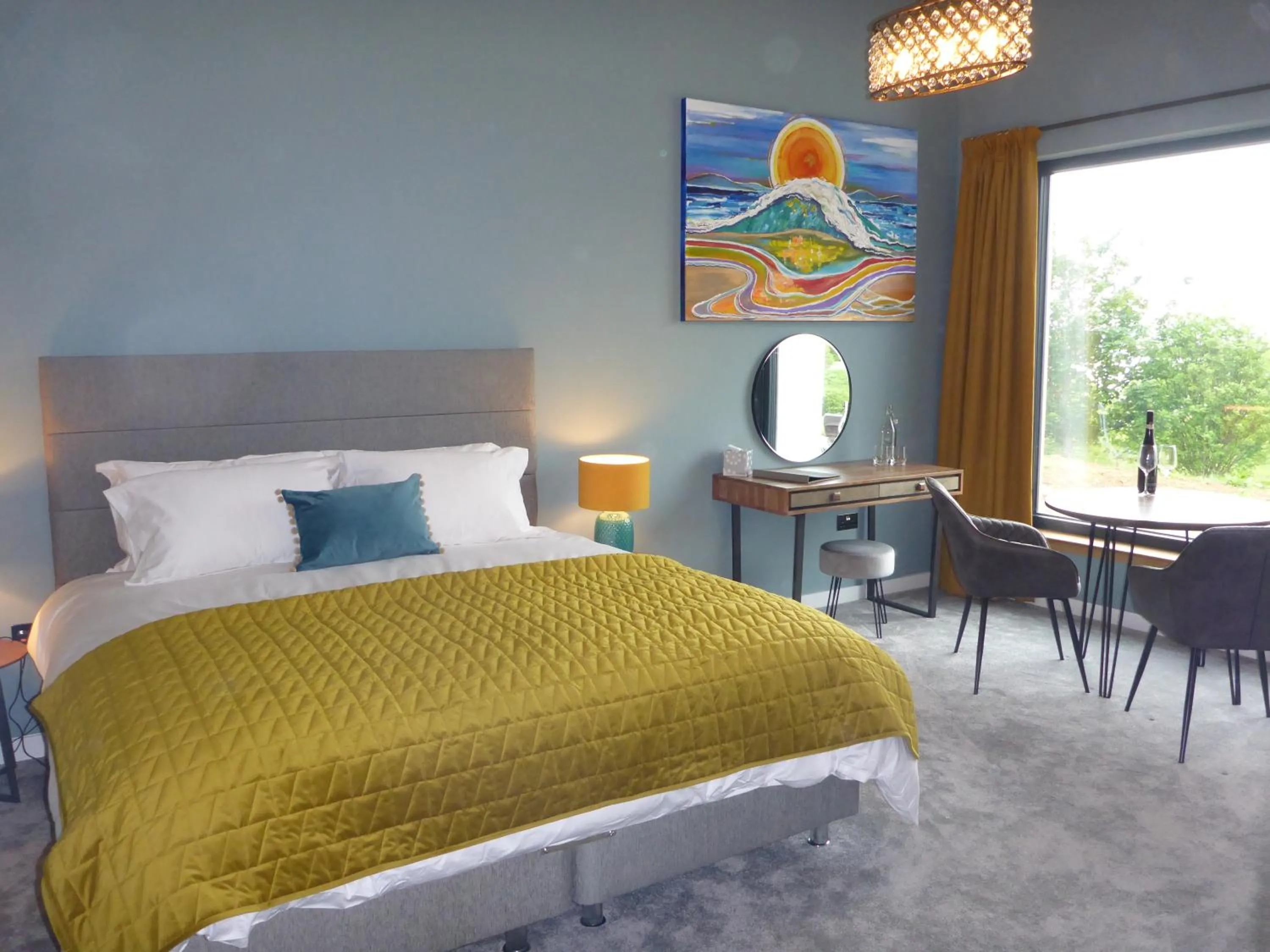 Bed in Stones Luxury B&B with hot tub and self-contained rooms
