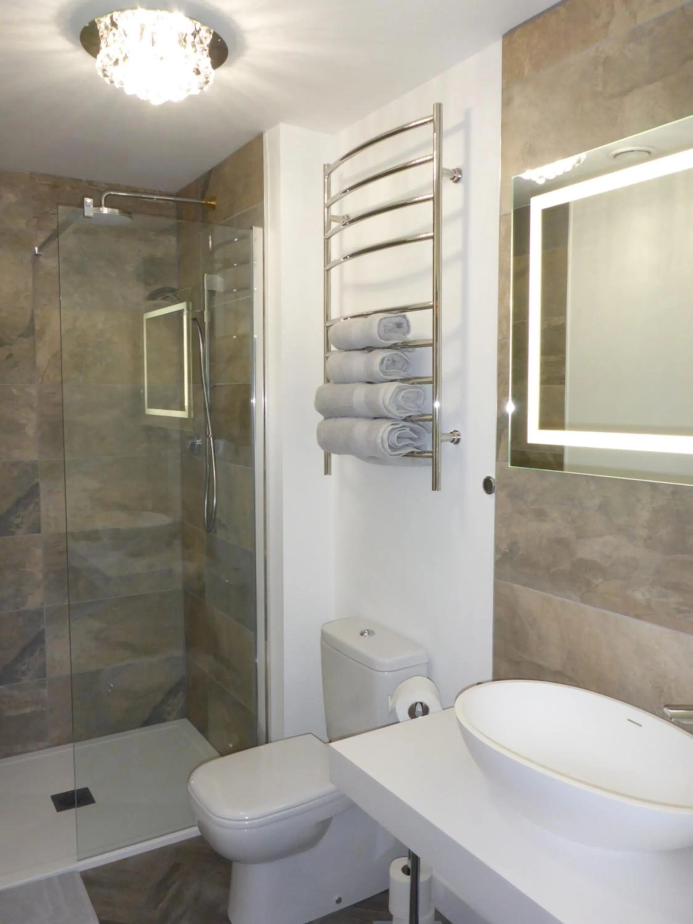 Shower in Stones Luxury B&B with hot tub and self-contained rooms