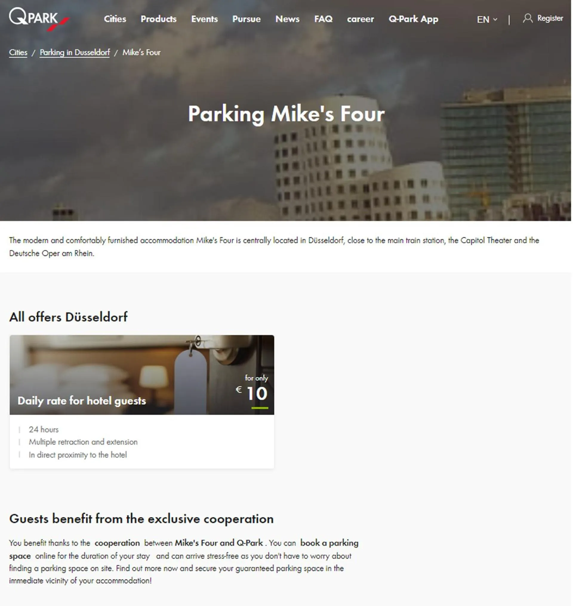 Parking in Mike's Four