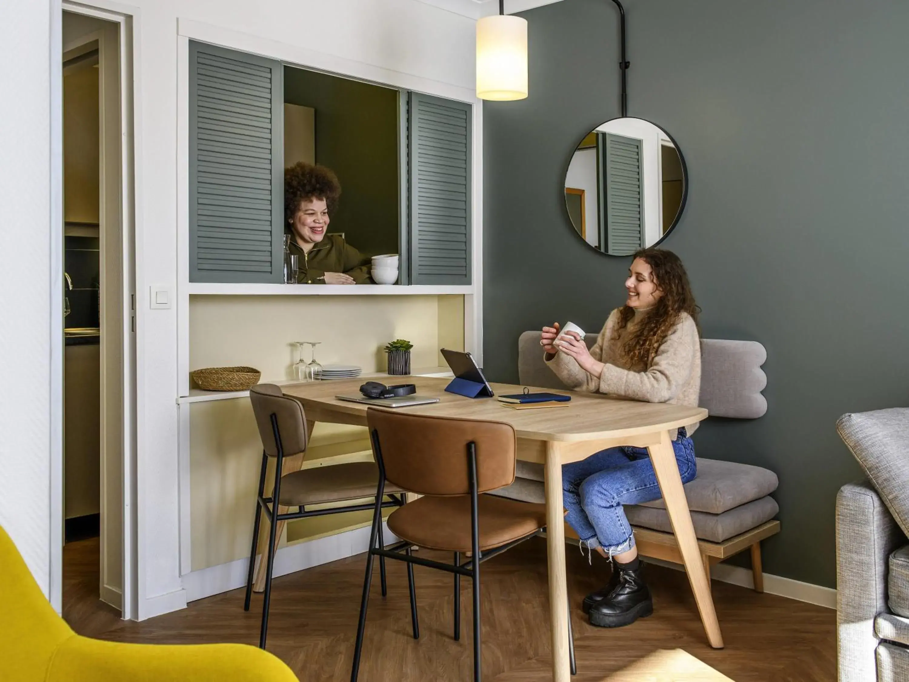 Bedroom in Aparthotel Adagio Paris Buttes Chaumont Bedroom in Aparthotel Adagio Paris Buttes Chaumont