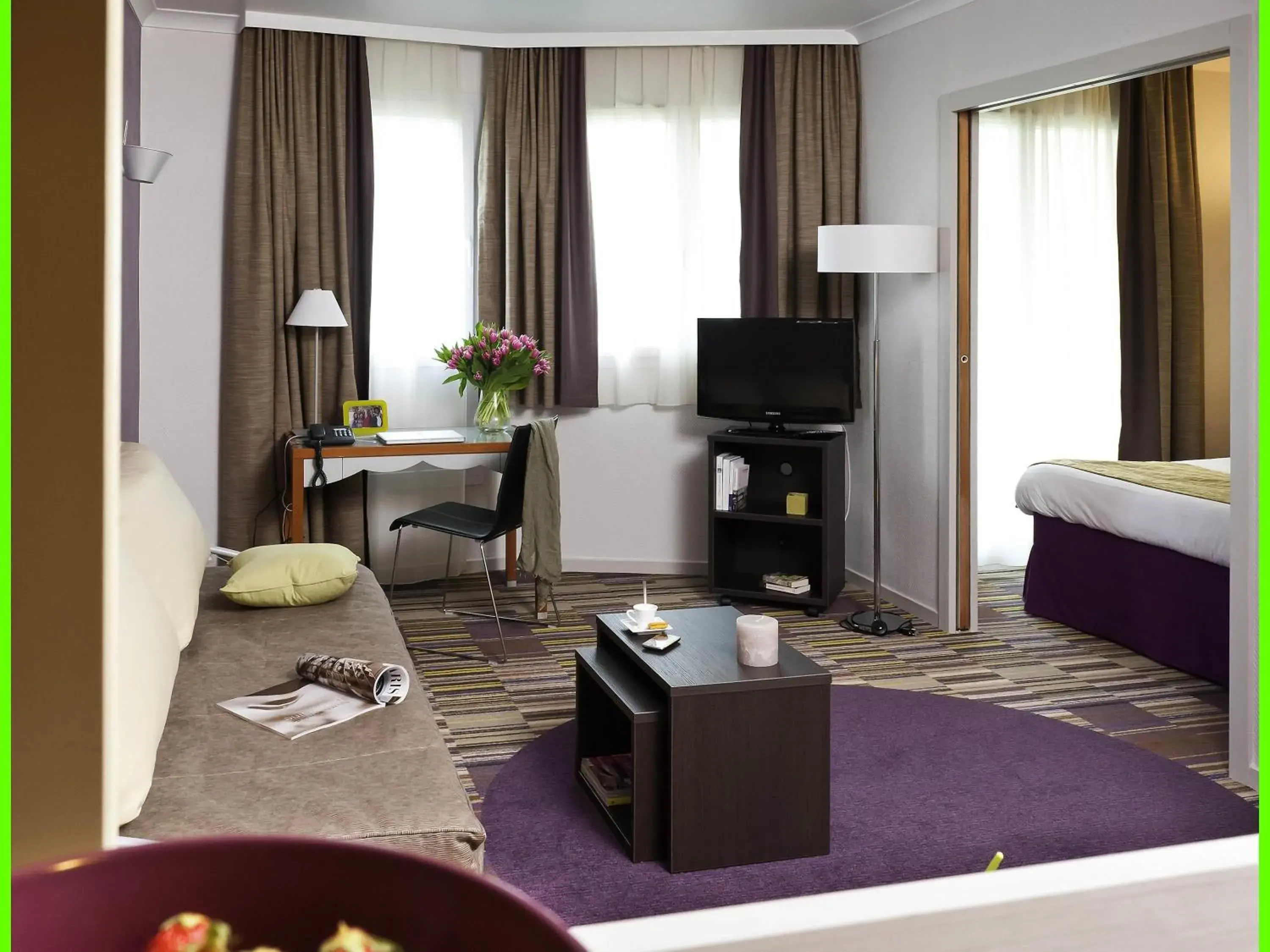 Bedroom, Bed in Aparthotel Adagio La Défense Le Parc Bedroom, Bed in Aparthotel Adagio La Défense Le Parc