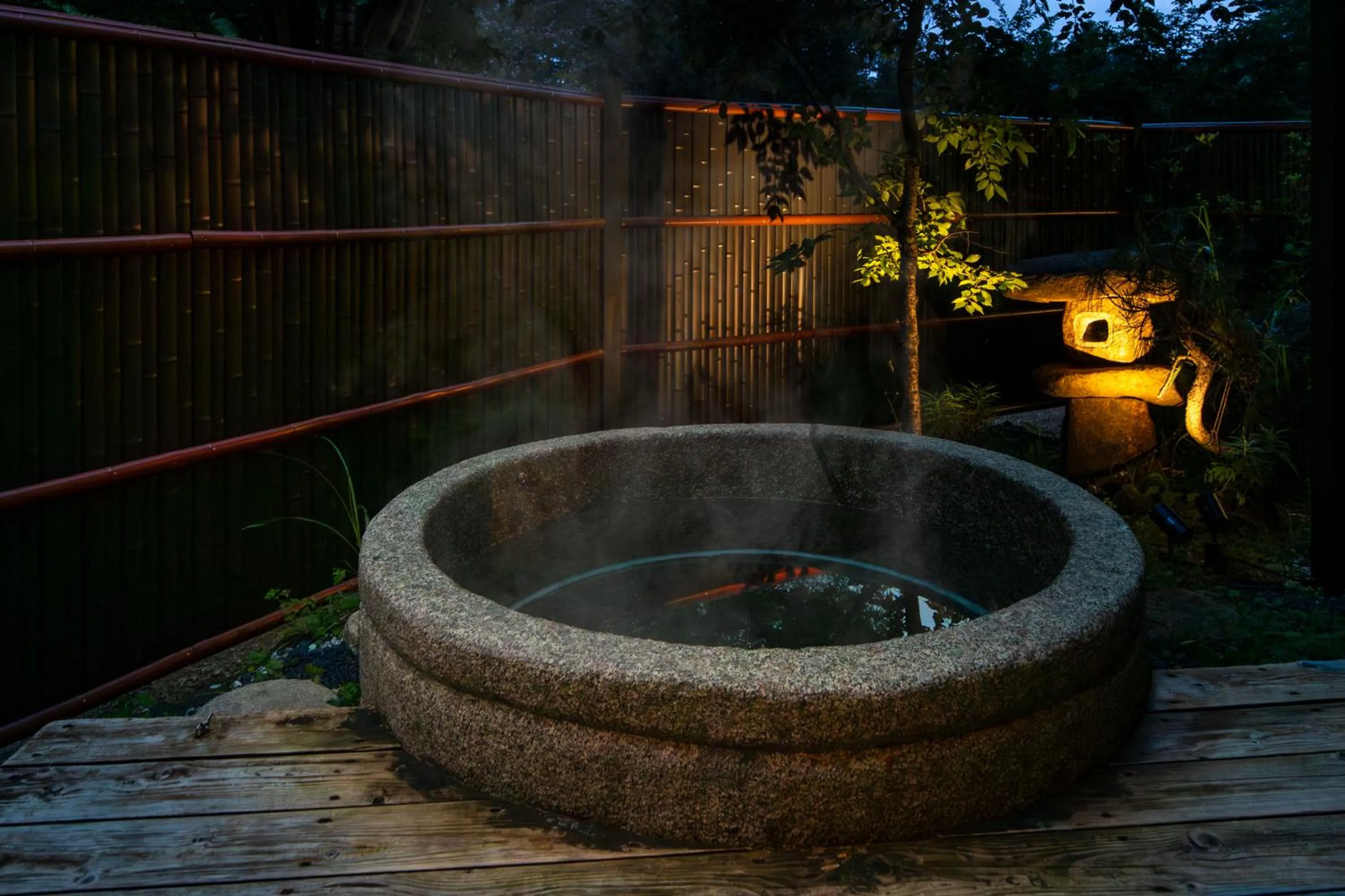 Open Air Bath in Fujiyama Inn Conifer