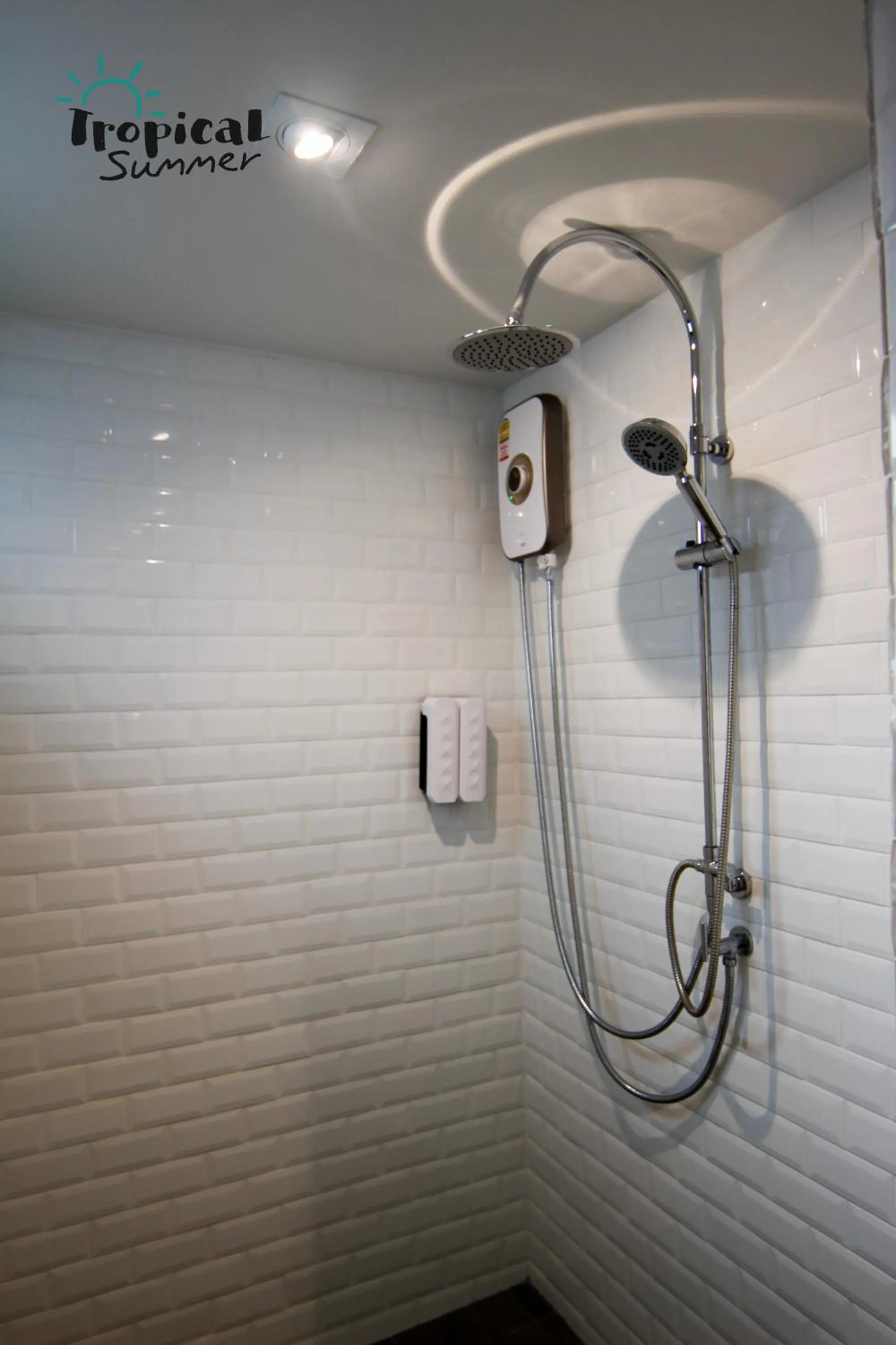 Shower in Tropical Summer Hostel