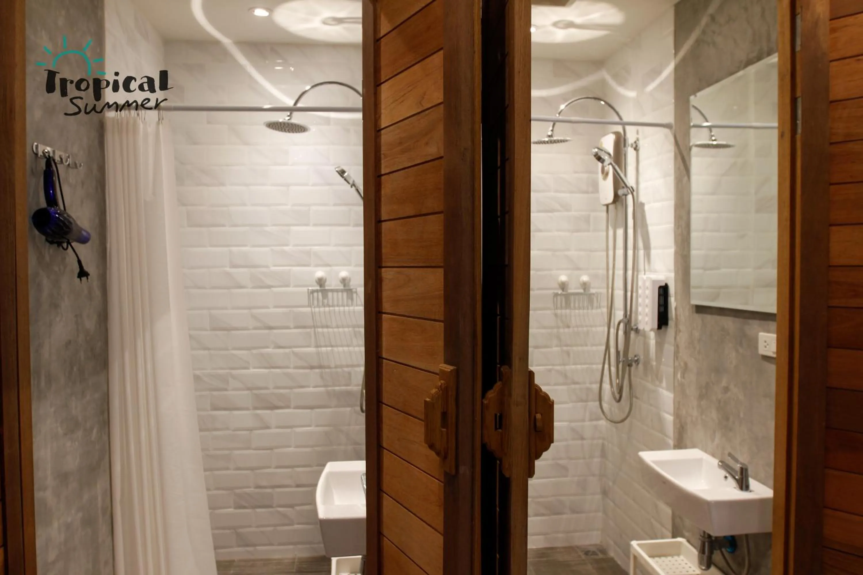 Shower in Tropical Summer Hostel