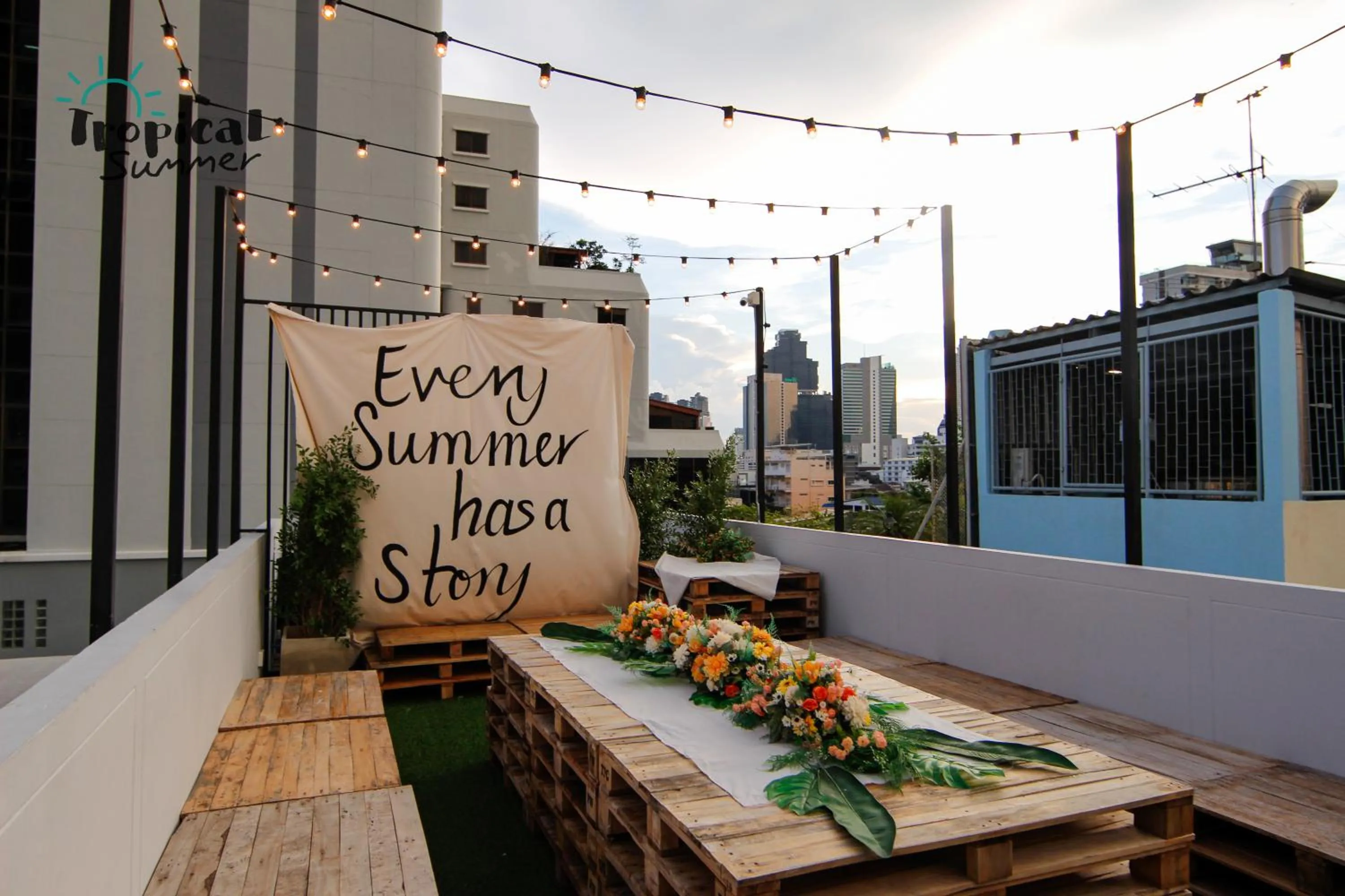 Balcony/Terrace in Tropical Summer Hostel