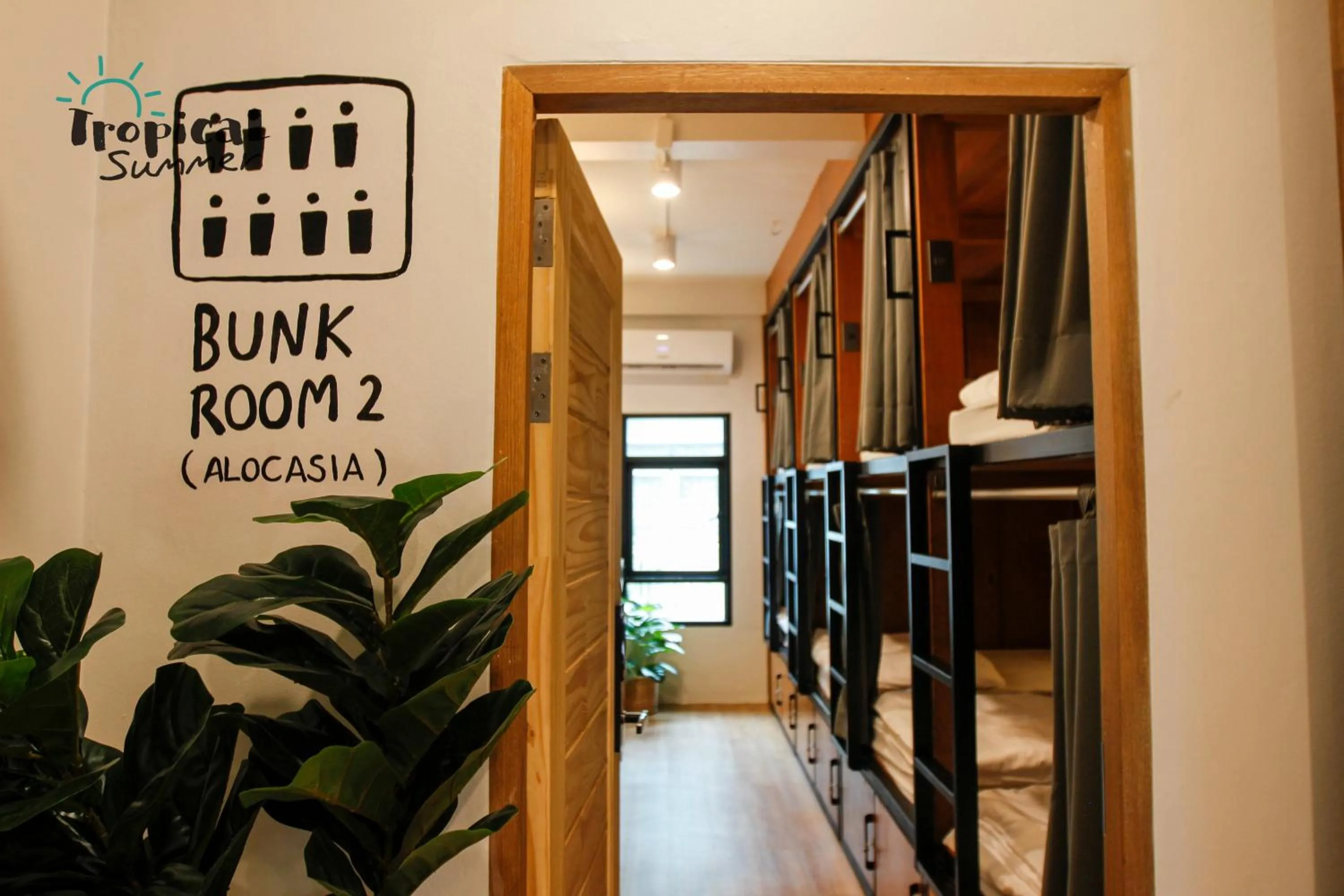 Bedroom in Tropical Summer Hostel