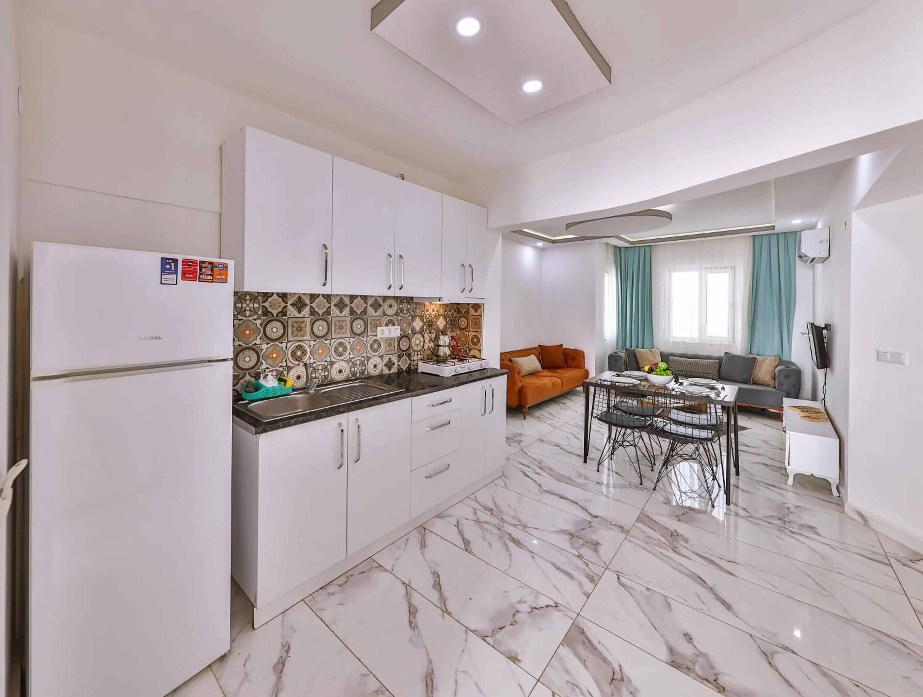 Seating area in 3 House Apart