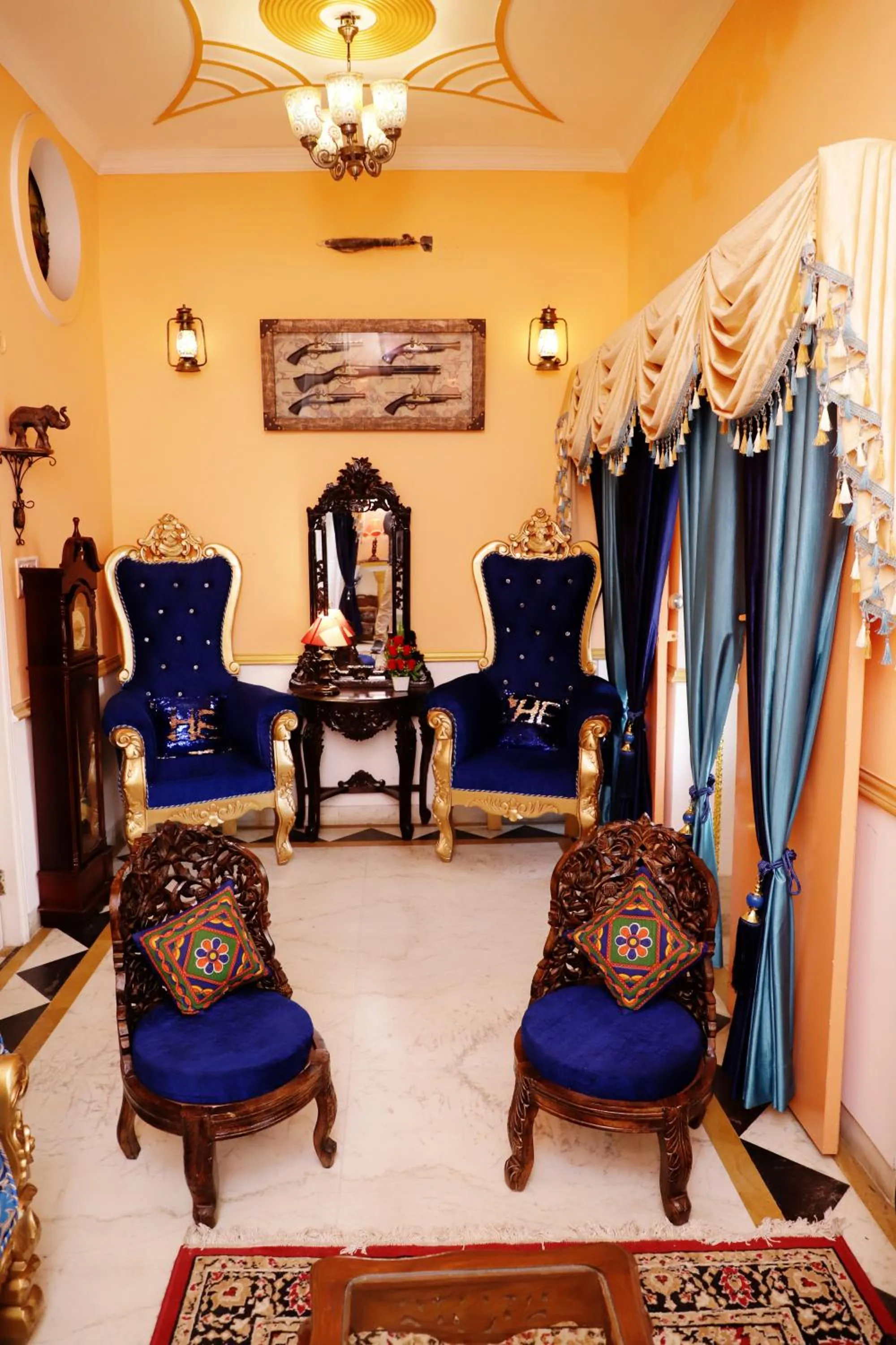 Lobby or reception in Ganesha Palace