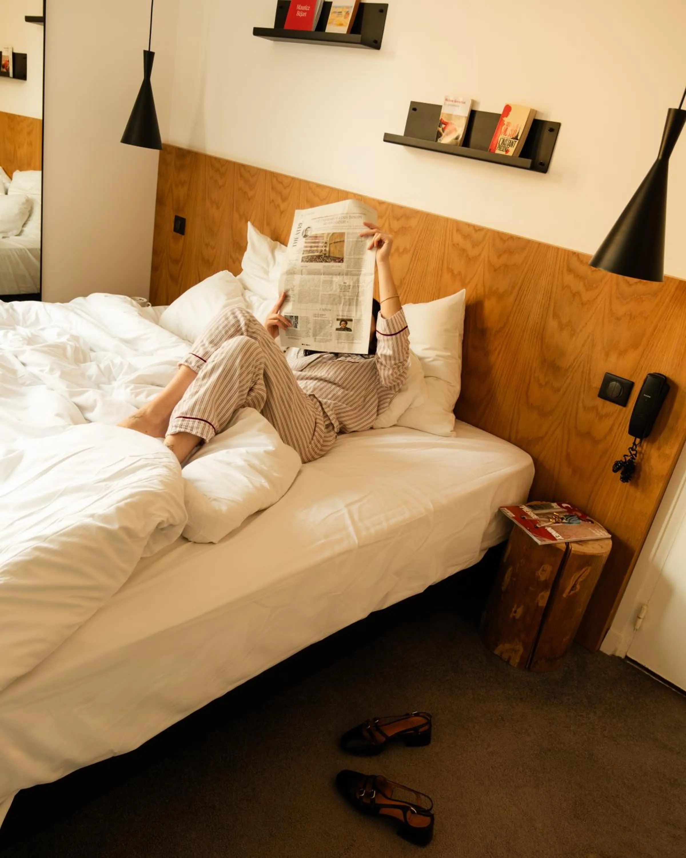 Bed in 9Hotel Bastille-Lyon