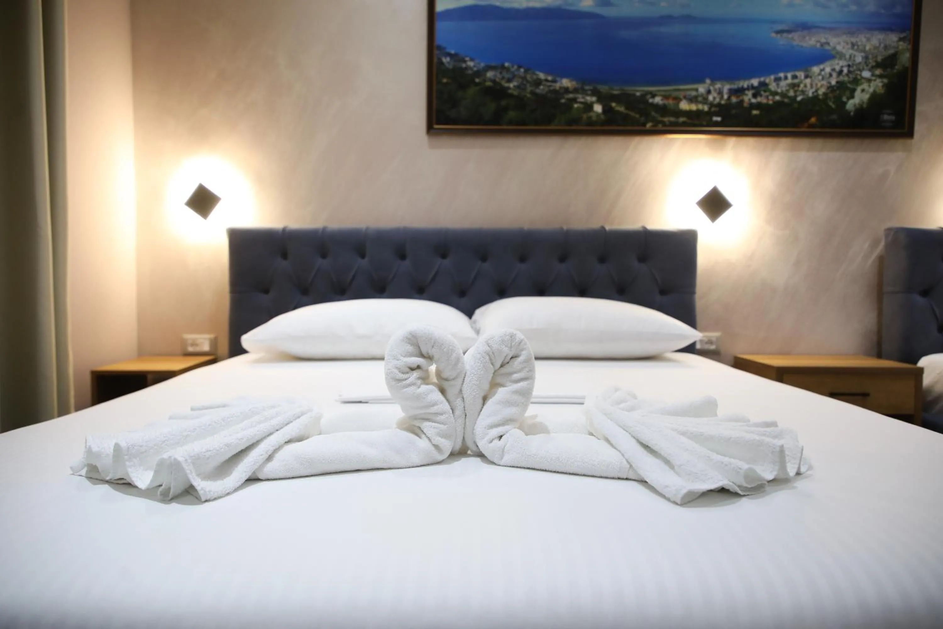 Bed in Hotel Salvadore
