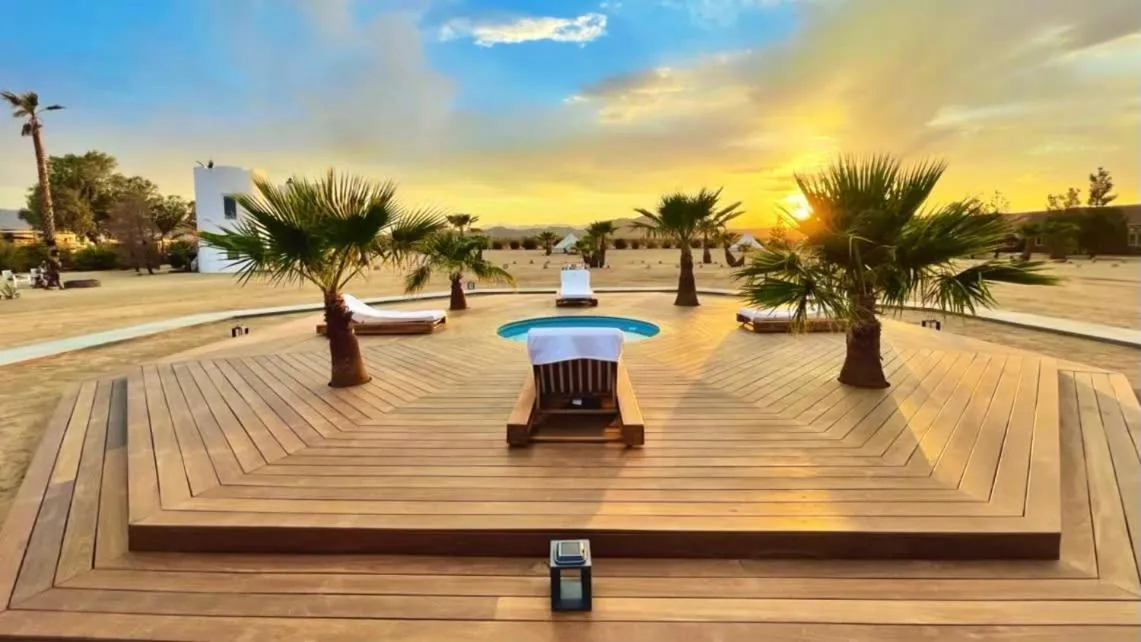 Pool view in The Castle House Estate