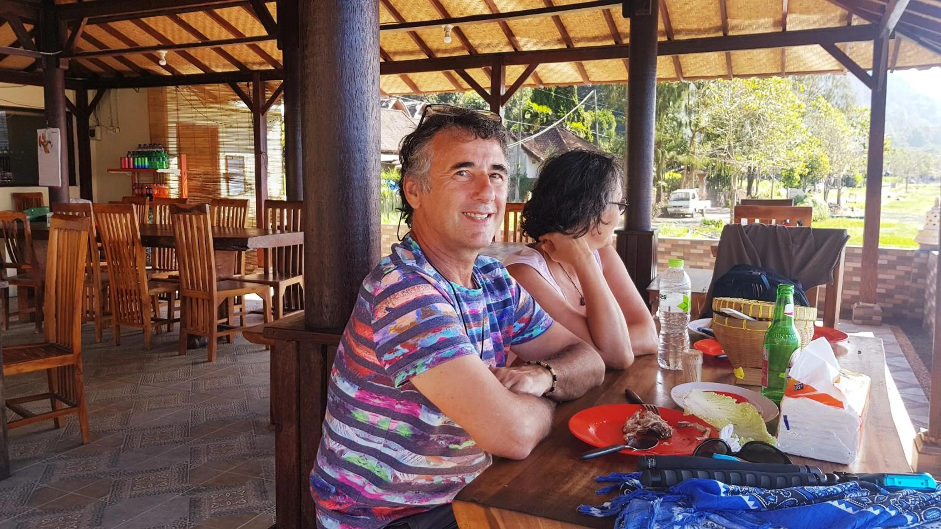 People in Batur Green Lake