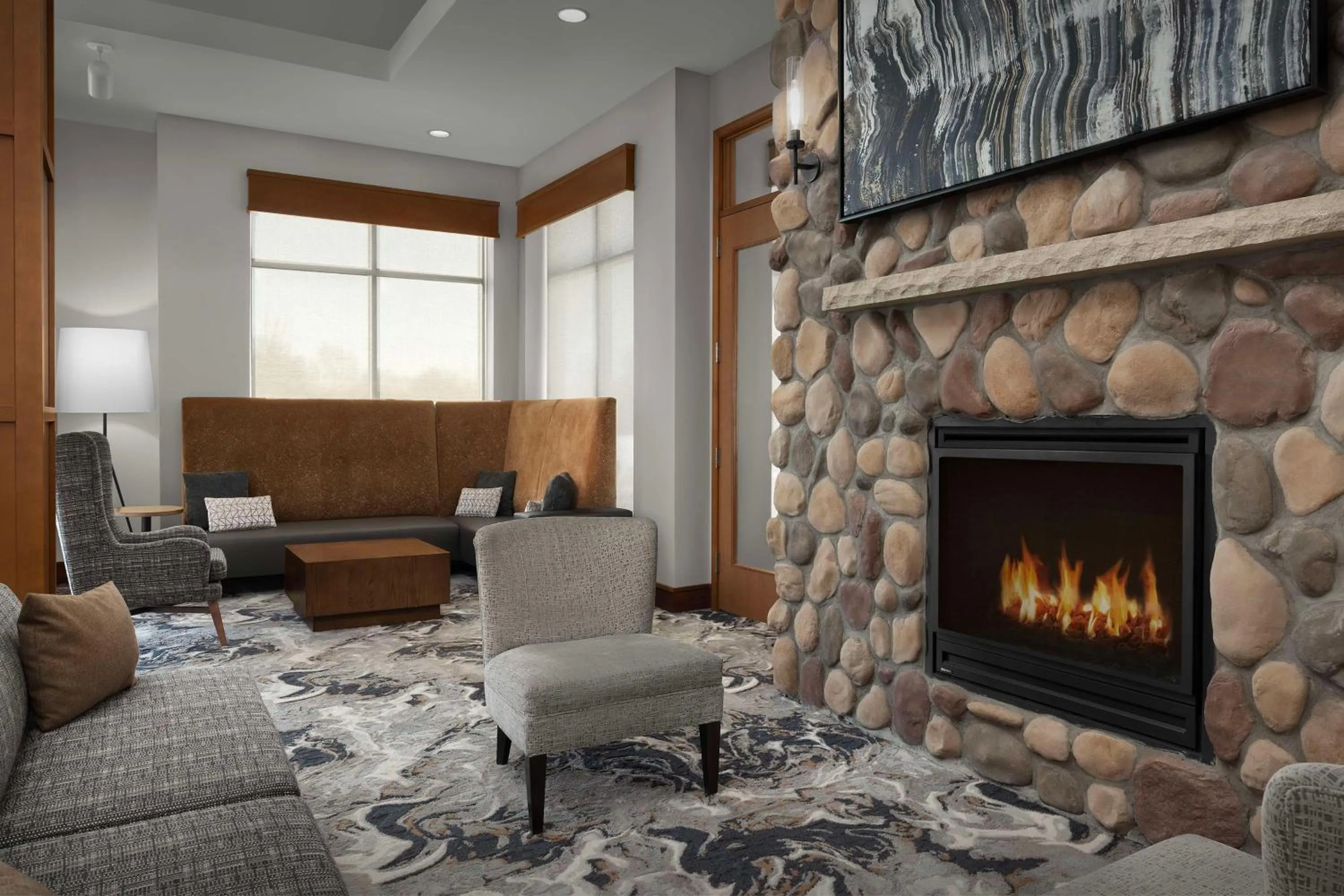 Lobby or reception in Hilton Garden Inn Cedar Falls Conference Center