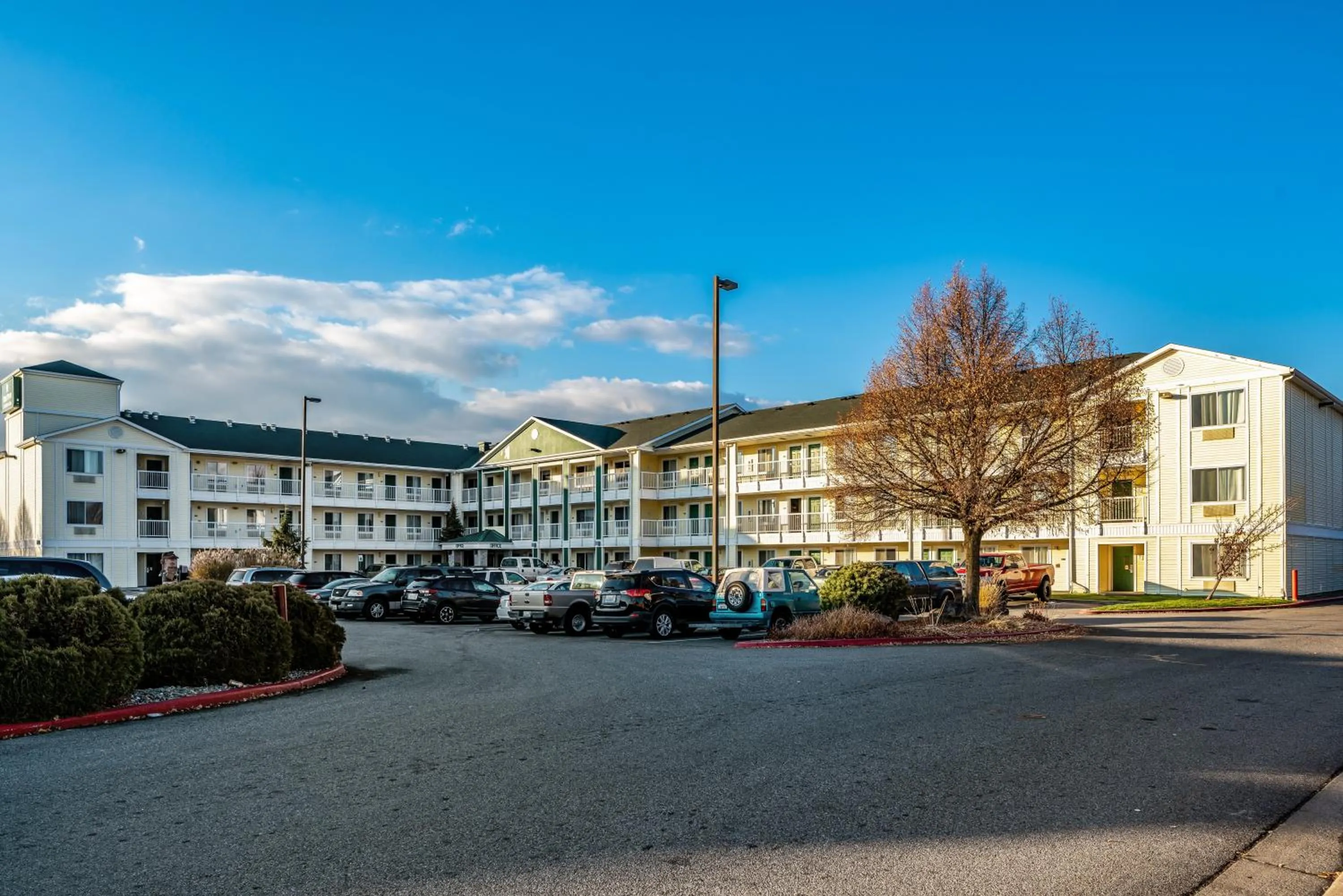 Property building in HomeTowne Studios by Red Roof Spokane - Valley