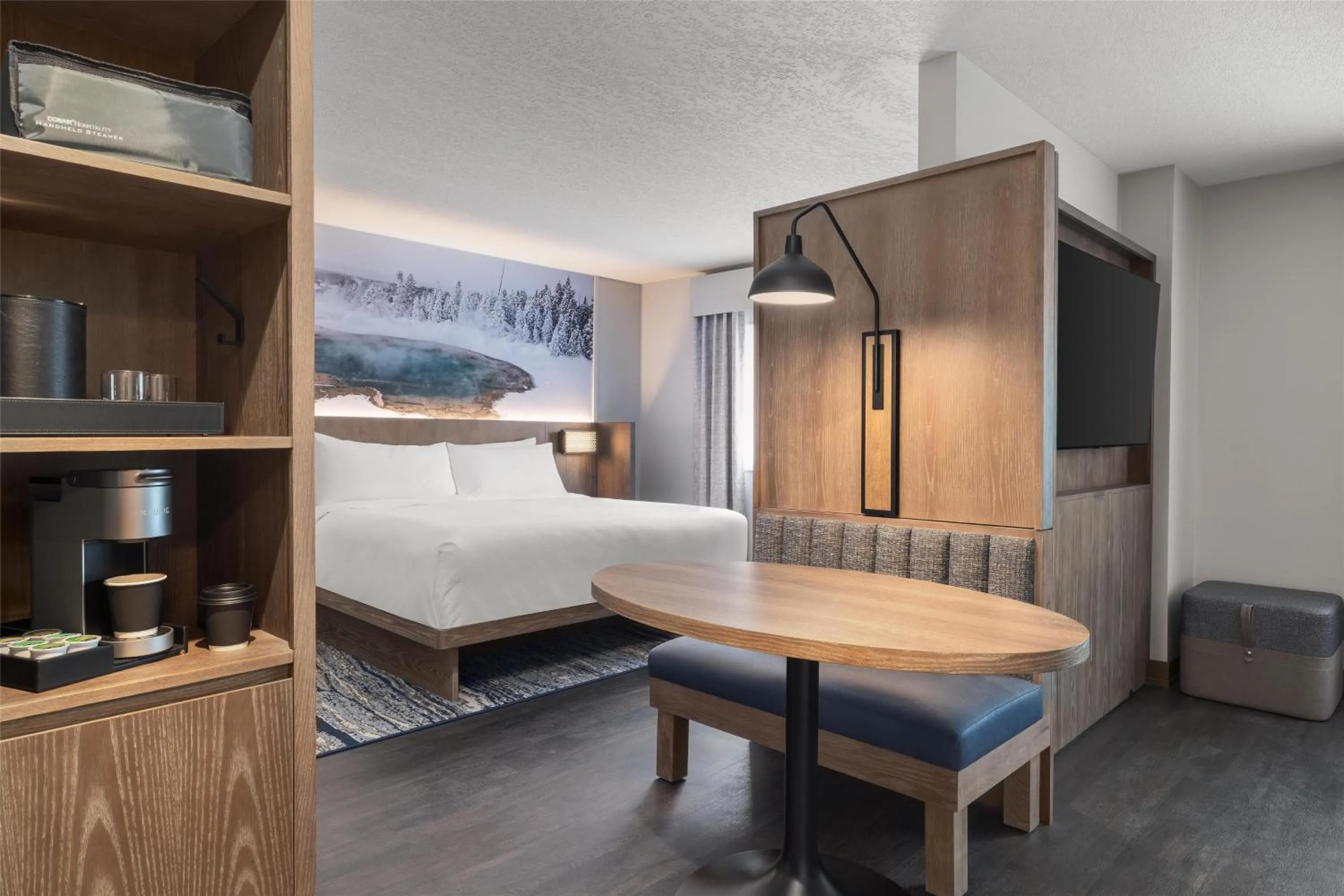 Bedroom, Bed in Starlite Yellowstone, Tapestry Collection by Hilton