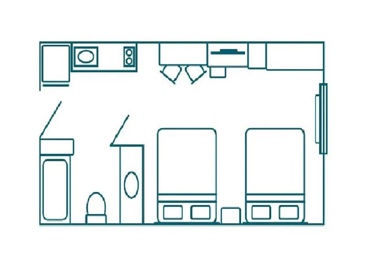 Floor plan in WoodSpring Suites Fort Worth Fossil Creek